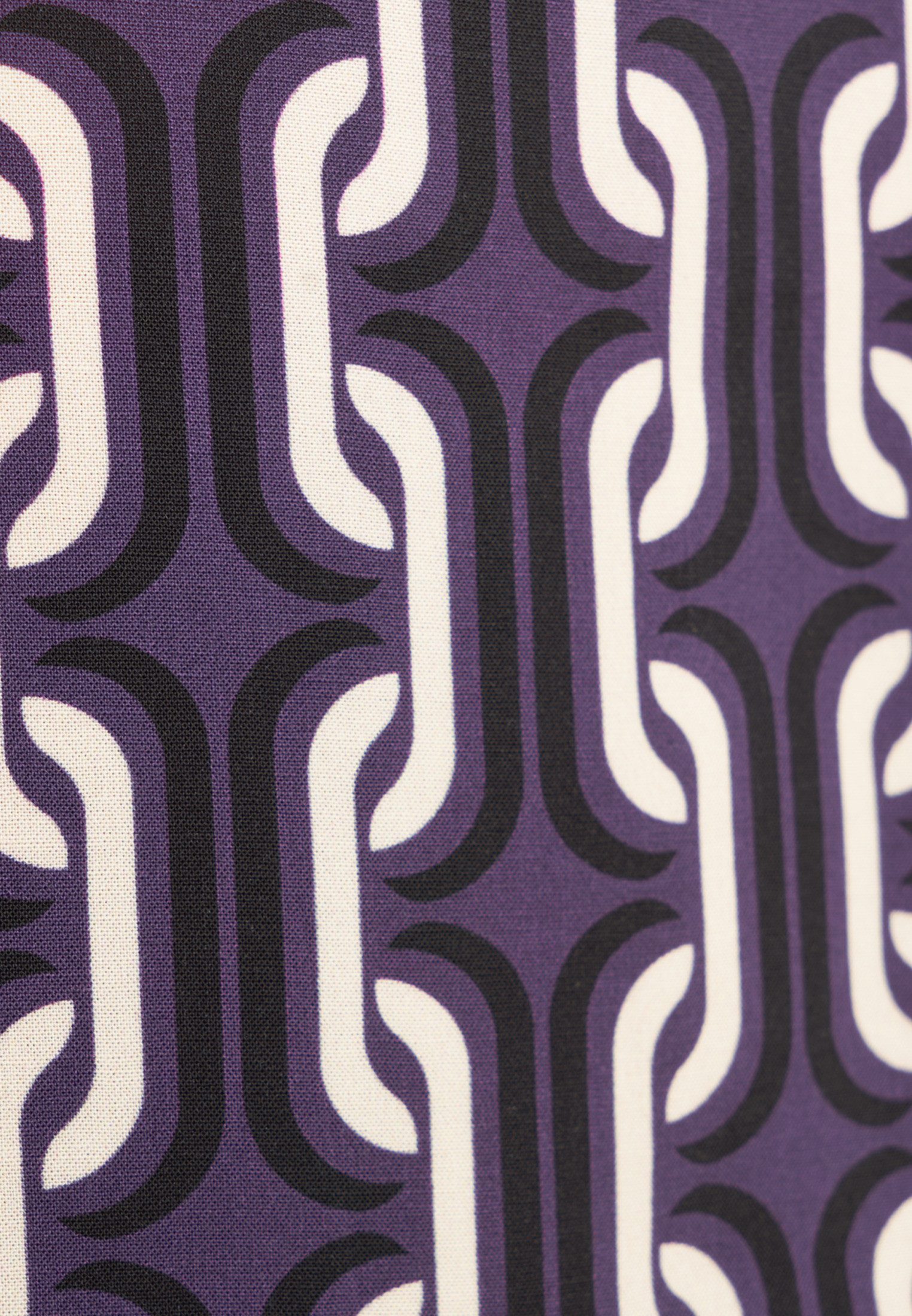 seidensticker Overhemdblouse Zwarte roos Lange mouwen kraag print