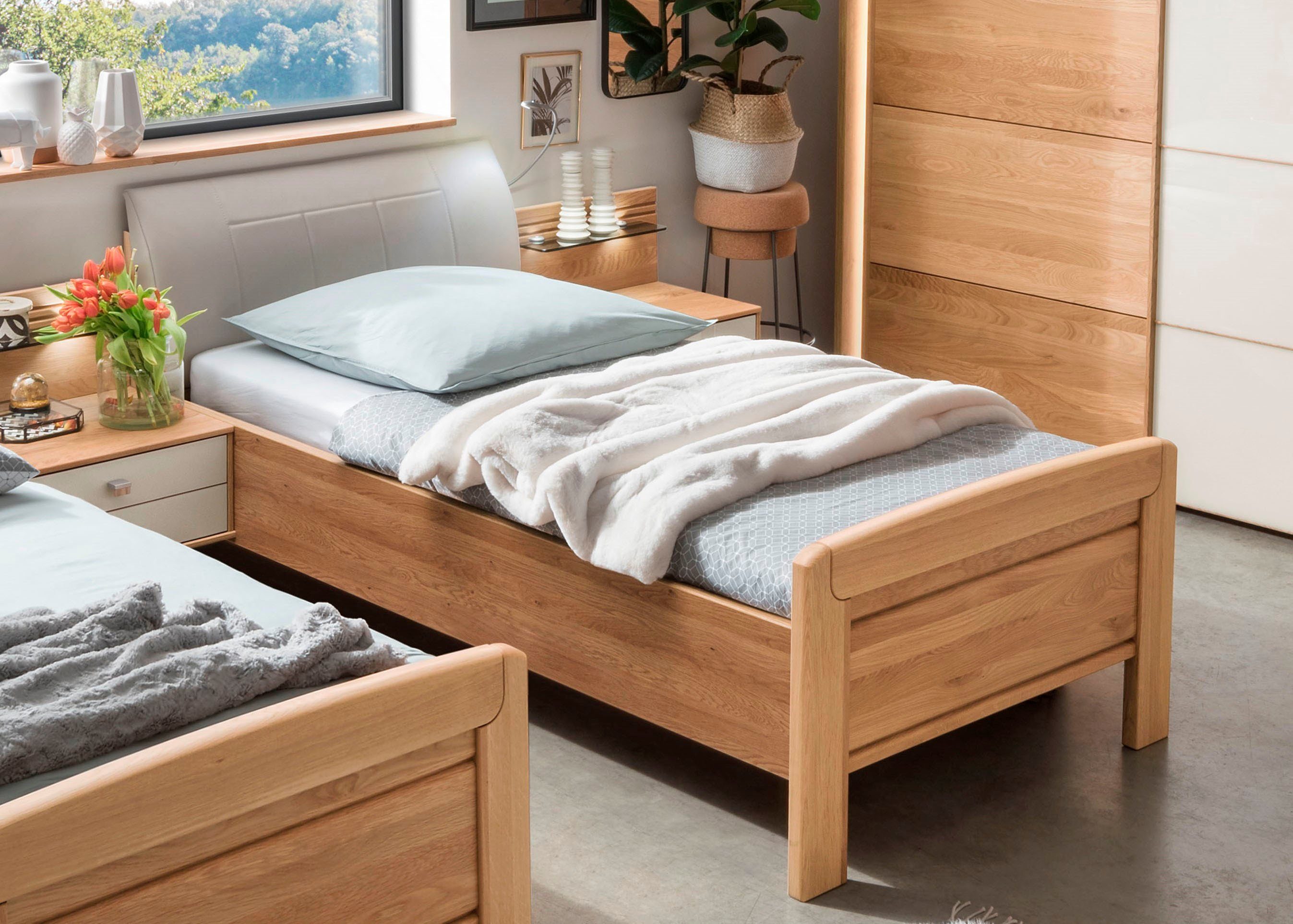 WIEMANN Houten bed KIRUNA in comforthoogte bedden beige