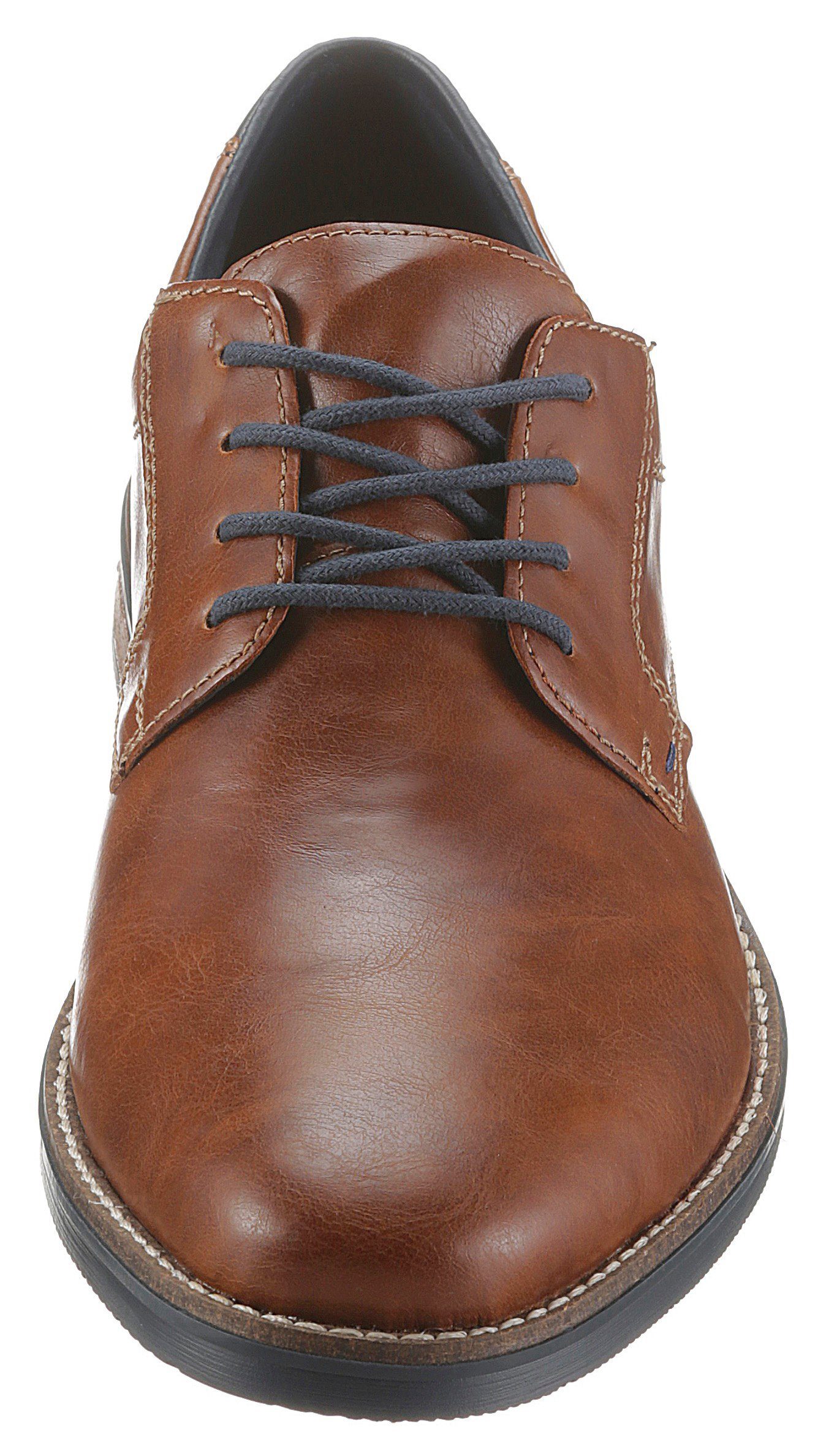 Rieker Veterschoenen met modieuze siersteken, vrijetijdsschoen, lage schoen, veterschoen