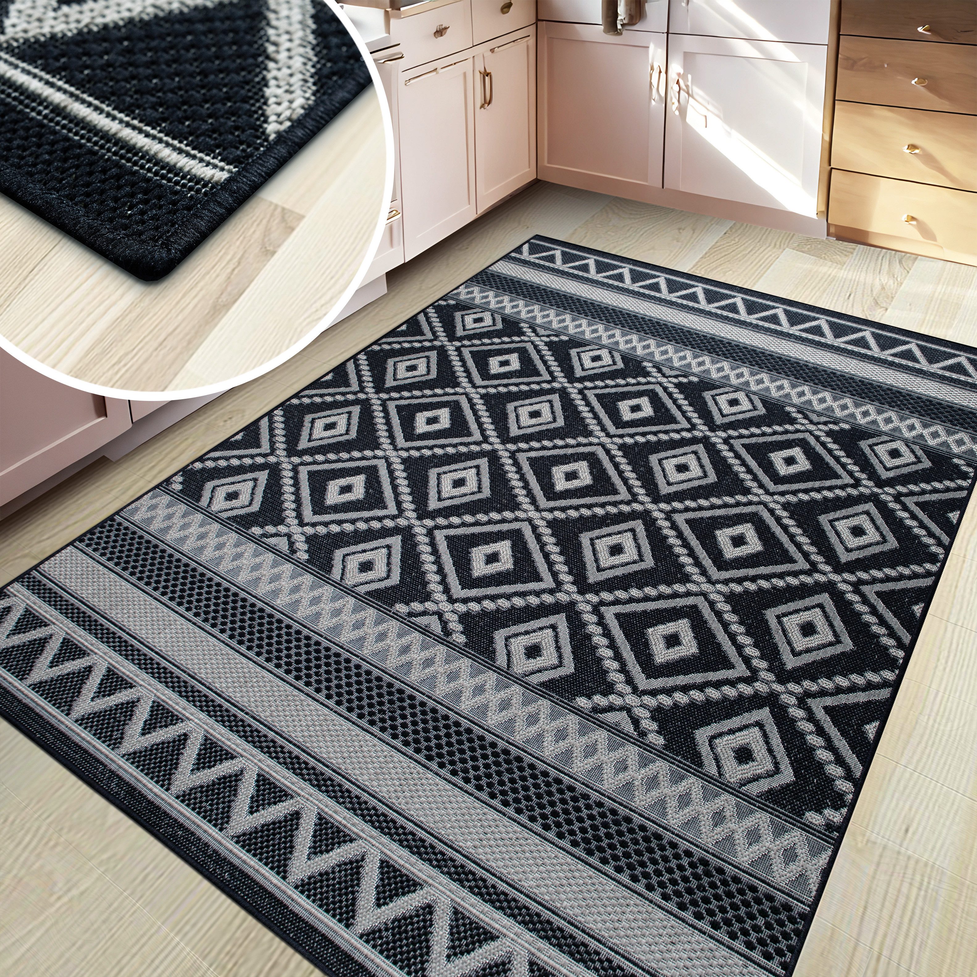 my home Vloerkleed Toronto is ook als loper verkrijgbaar Geschikt voor binnen en buiten, sisal-look, weerbestendig & uv-bestendig, boho