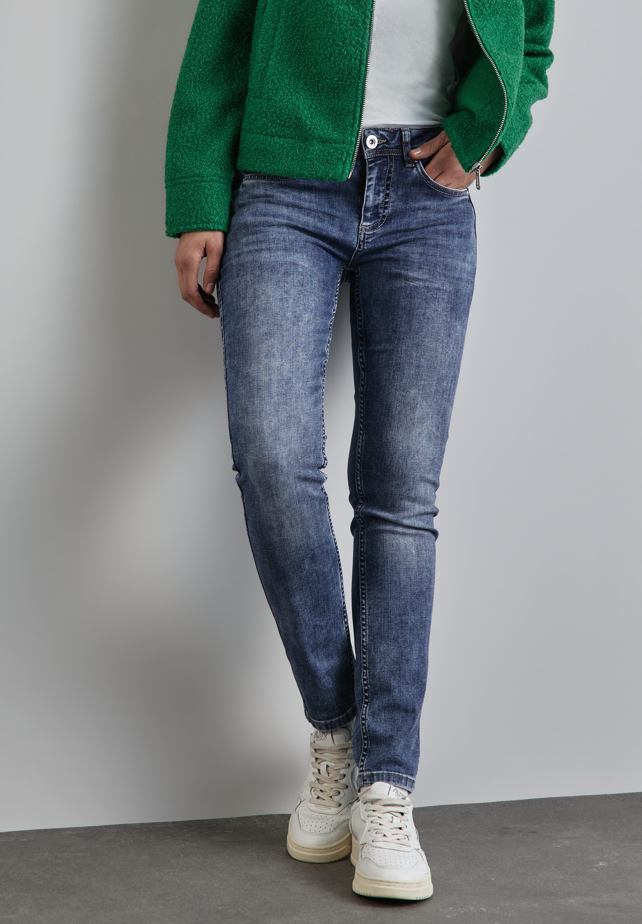 STREET ONE Slim fit jeans Style Jane in 5-pocketsstijl dames slim fit jeans maat 25 blauw