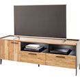 mca living tv-meubel kuba massief hout vintage in acacia naturel gelakt, artikel voorgemonteerd bruin