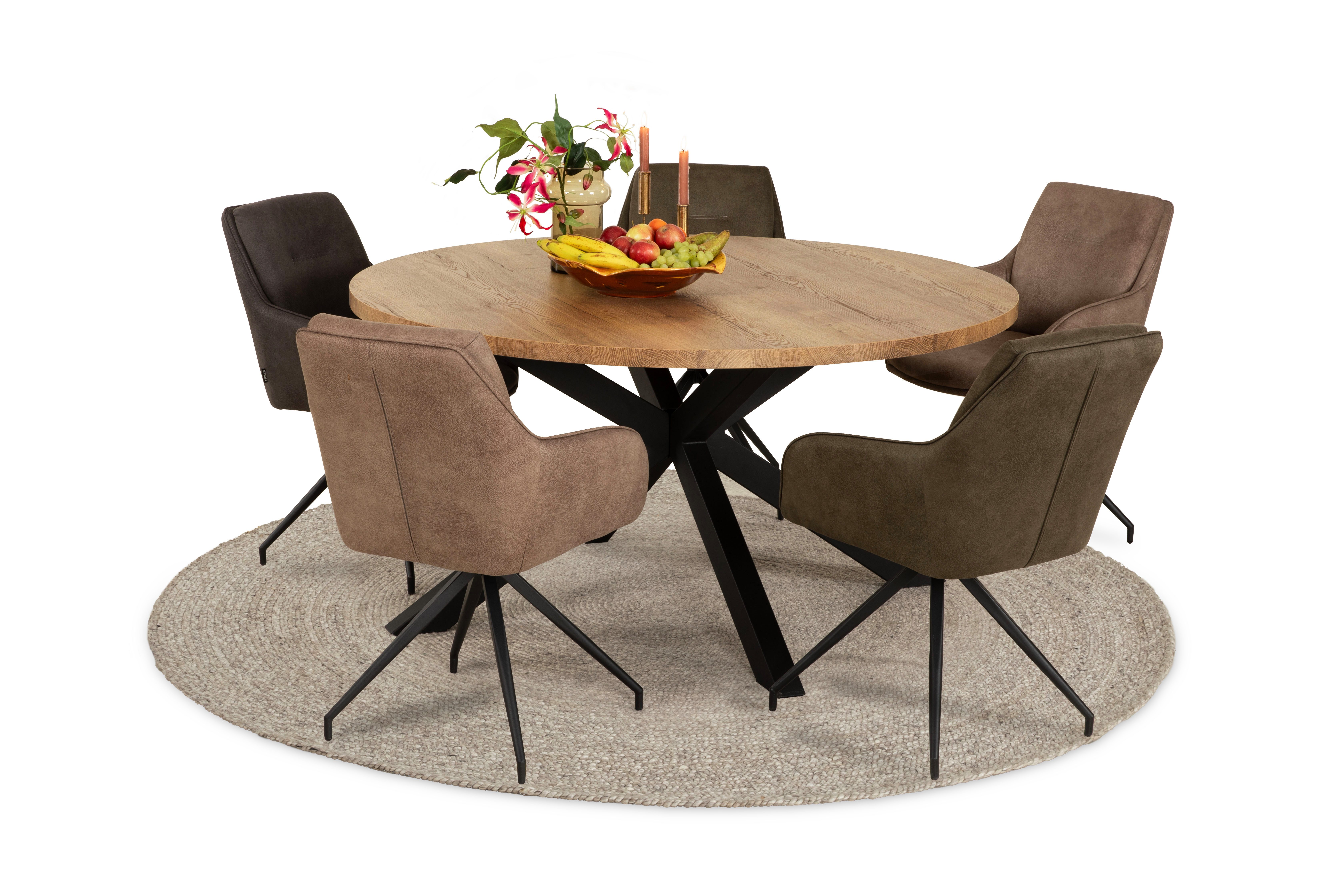 OMG Design Eetkamerstoel Tijn Draaistoel, armleuningsstoel, onderhoudsvriendelijk