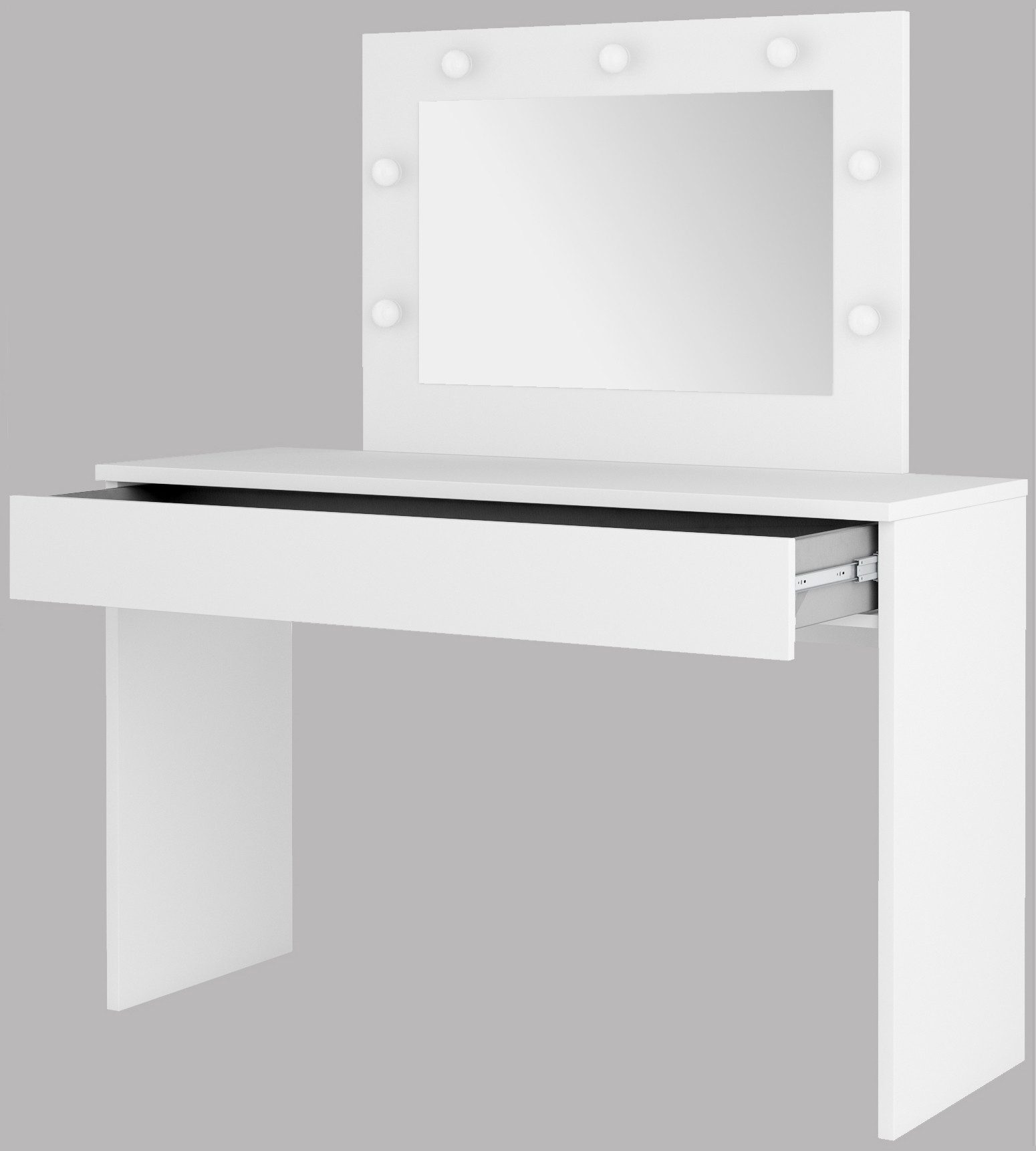 INOSIGN Make-uptafel Eva, kaptafel cosmeticatafel 1 lade met led verlichting, 118x135x42cm, gemaakt in europa