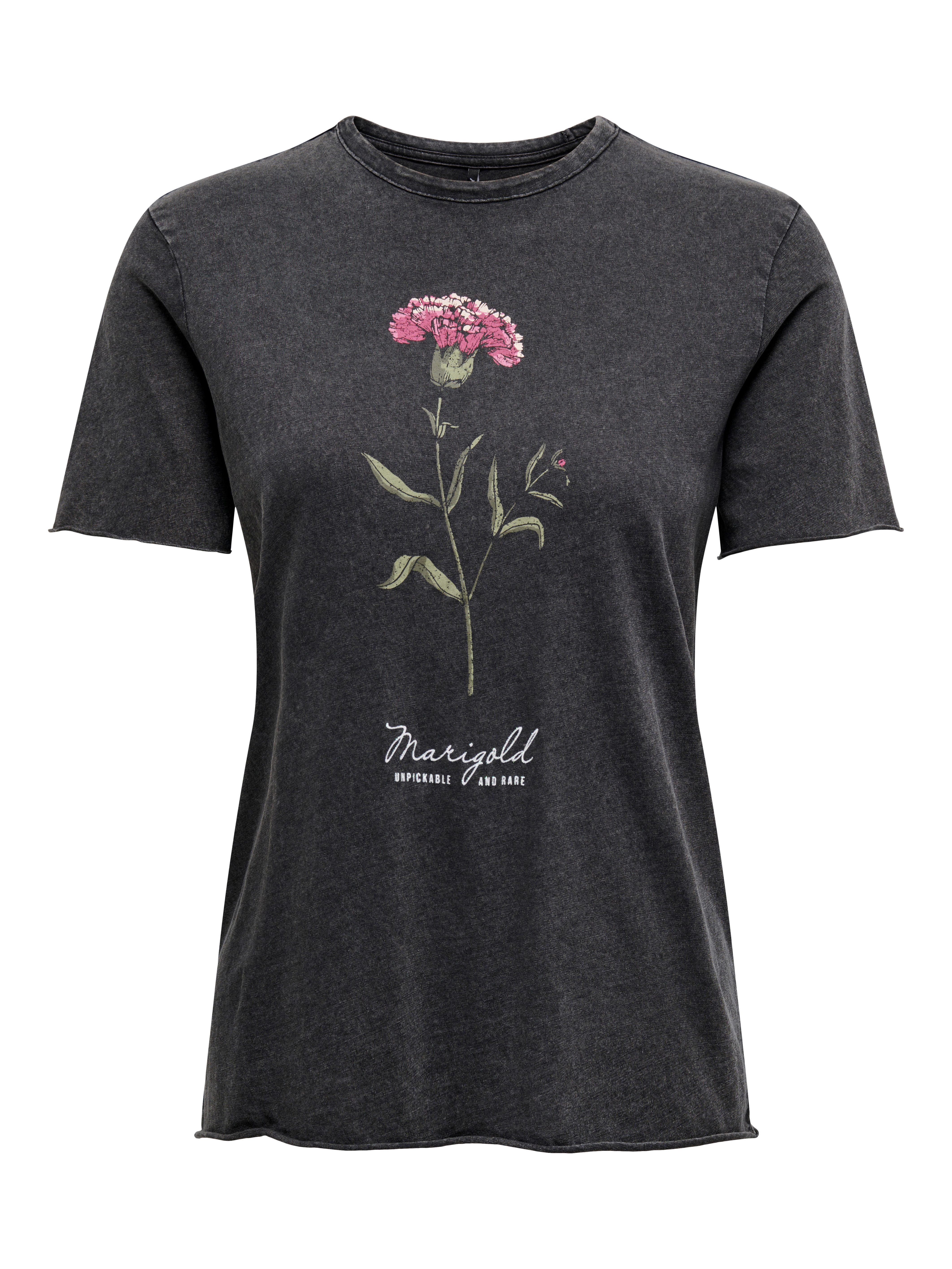 Only Shirt met ronde hals ONLLUCY REG S/S TOP JRS NOOS