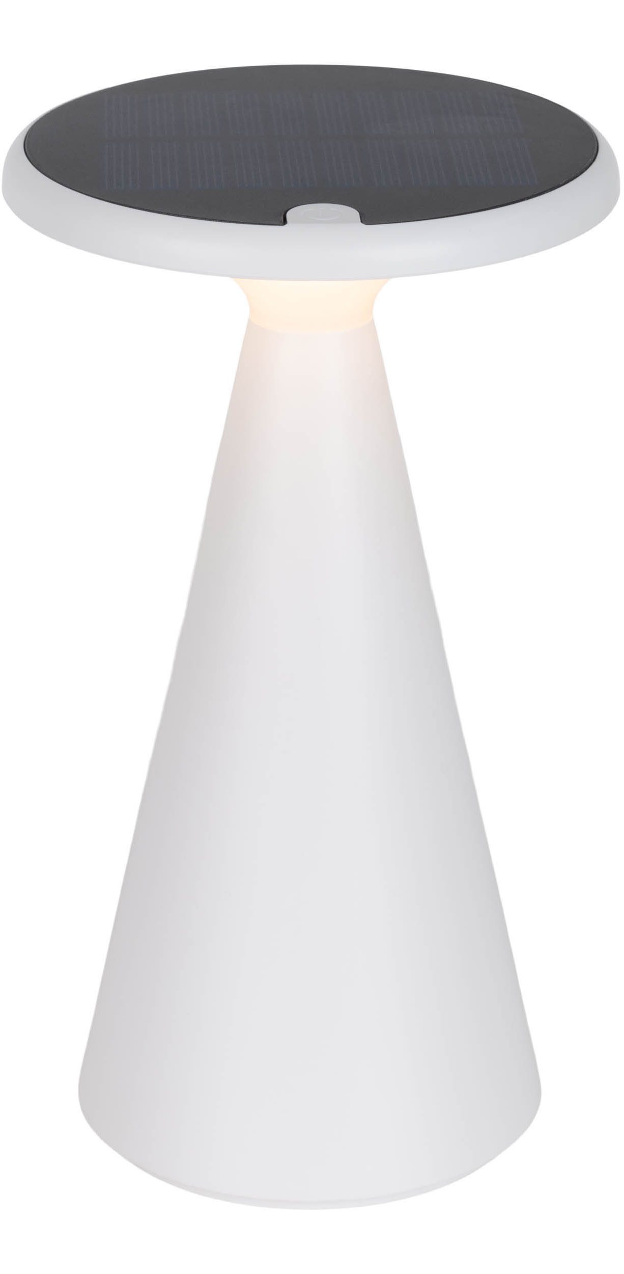 näve Led-tafellamp Palu Zonne-/accu-aangedreven, aanraking, dimbaar, geheugen, USB-C oplaadkabel, warmwit (1 stuk)