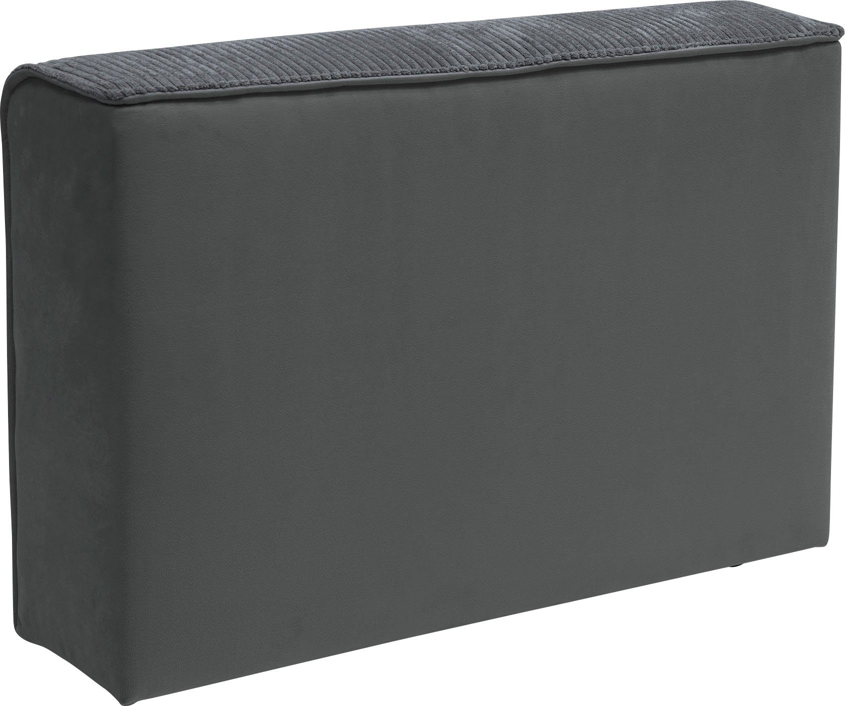RAUM.ID Sofaelement Modulid als module of afzonderlijk te gebruiken, in ribfluweel (1 stuk) zwart, modulaire banken