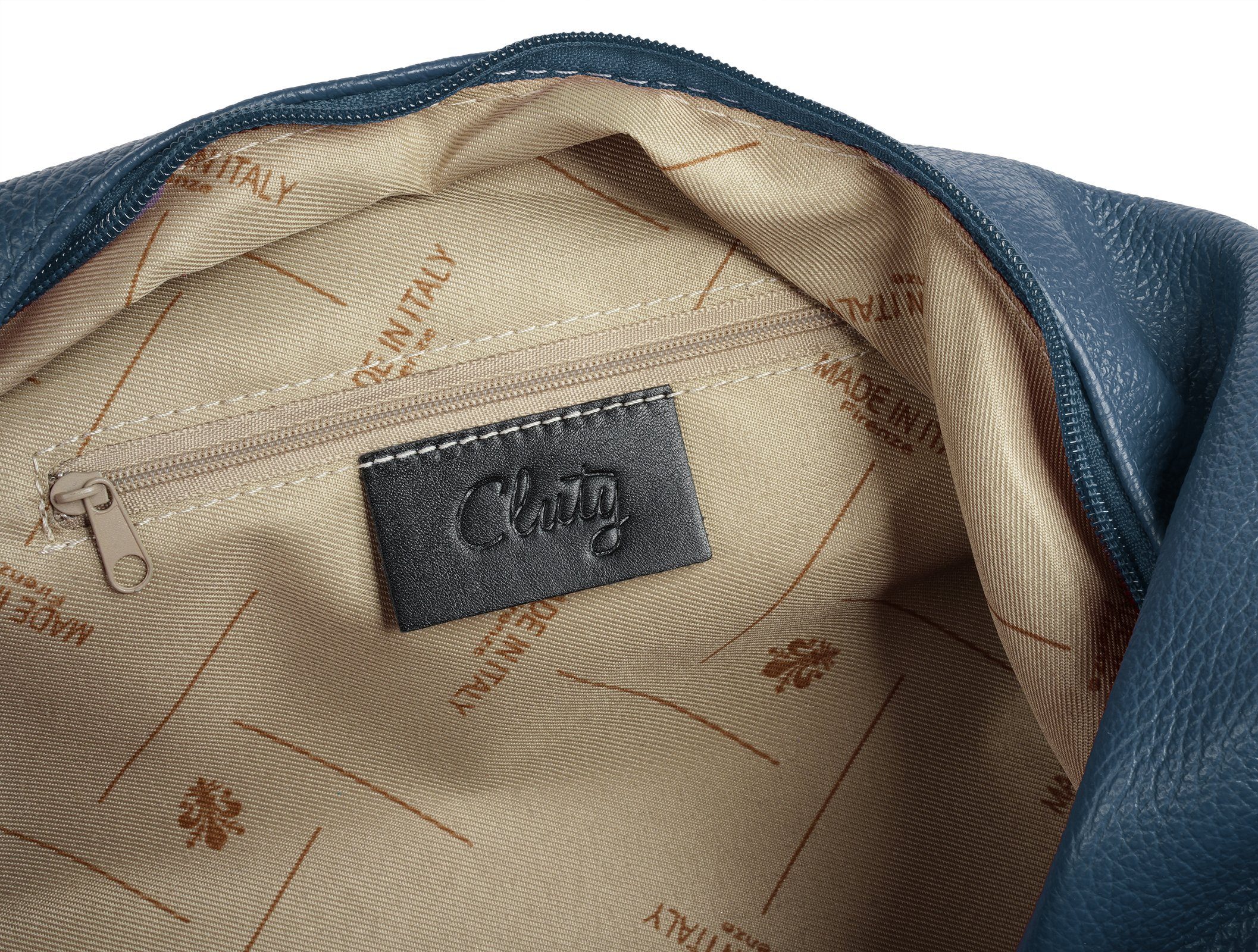 Cluty Shopper echt leer, made in italy