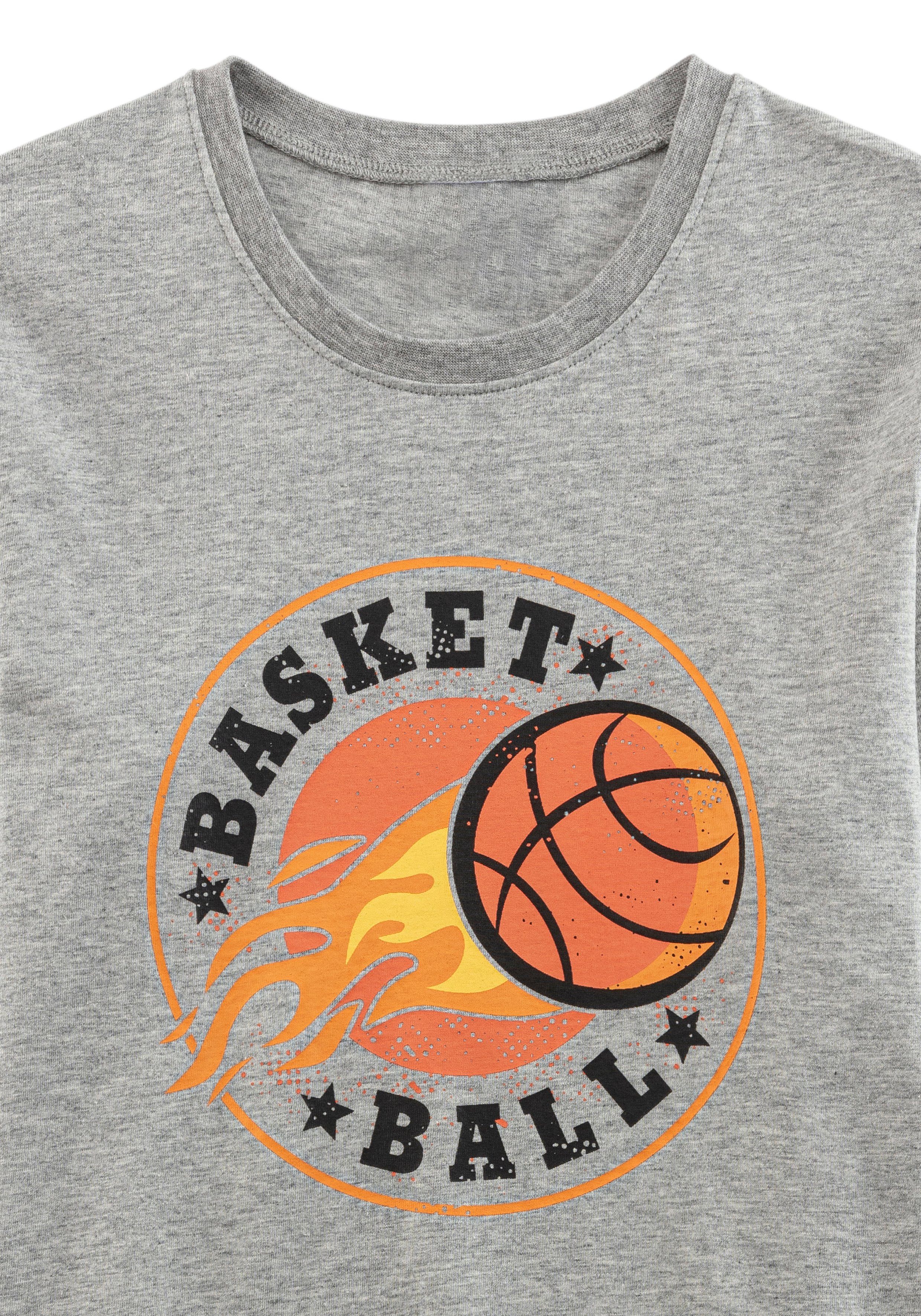AUTHENTIC LE JOGGER Pyjama met basketbalprint (2-delig, 1 stuk)