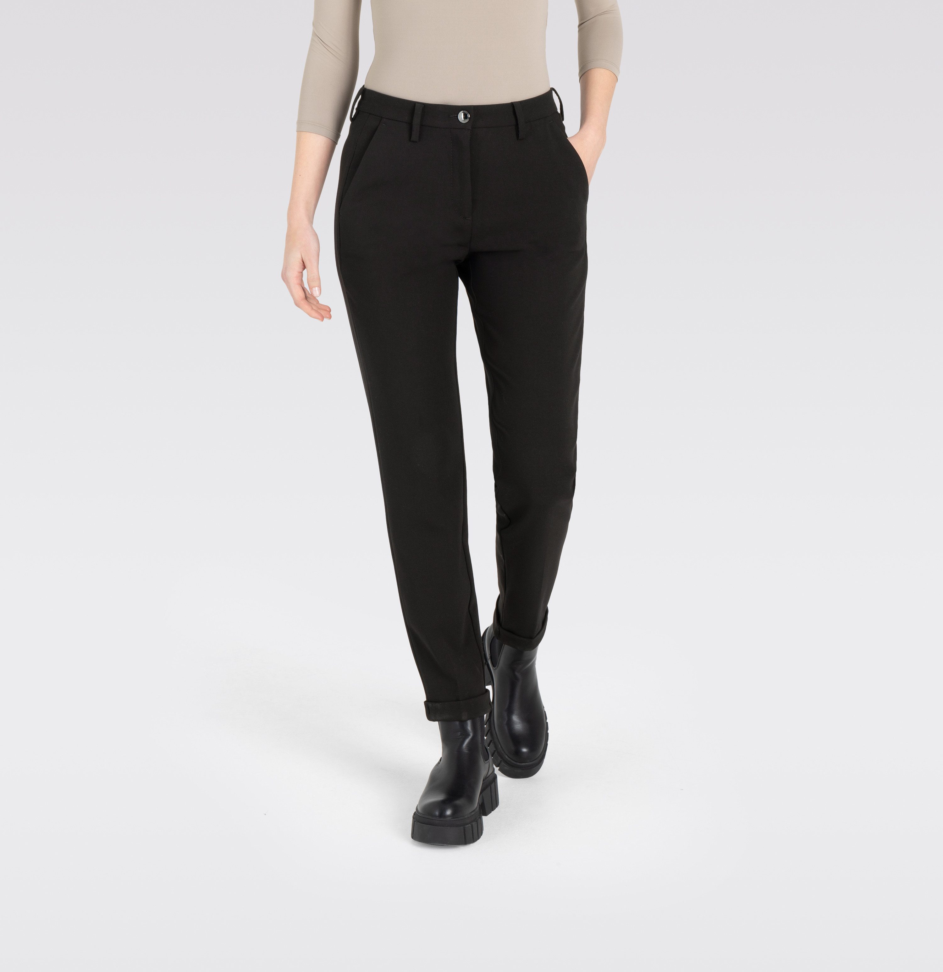 MAC High waist broek met knoopsluiting