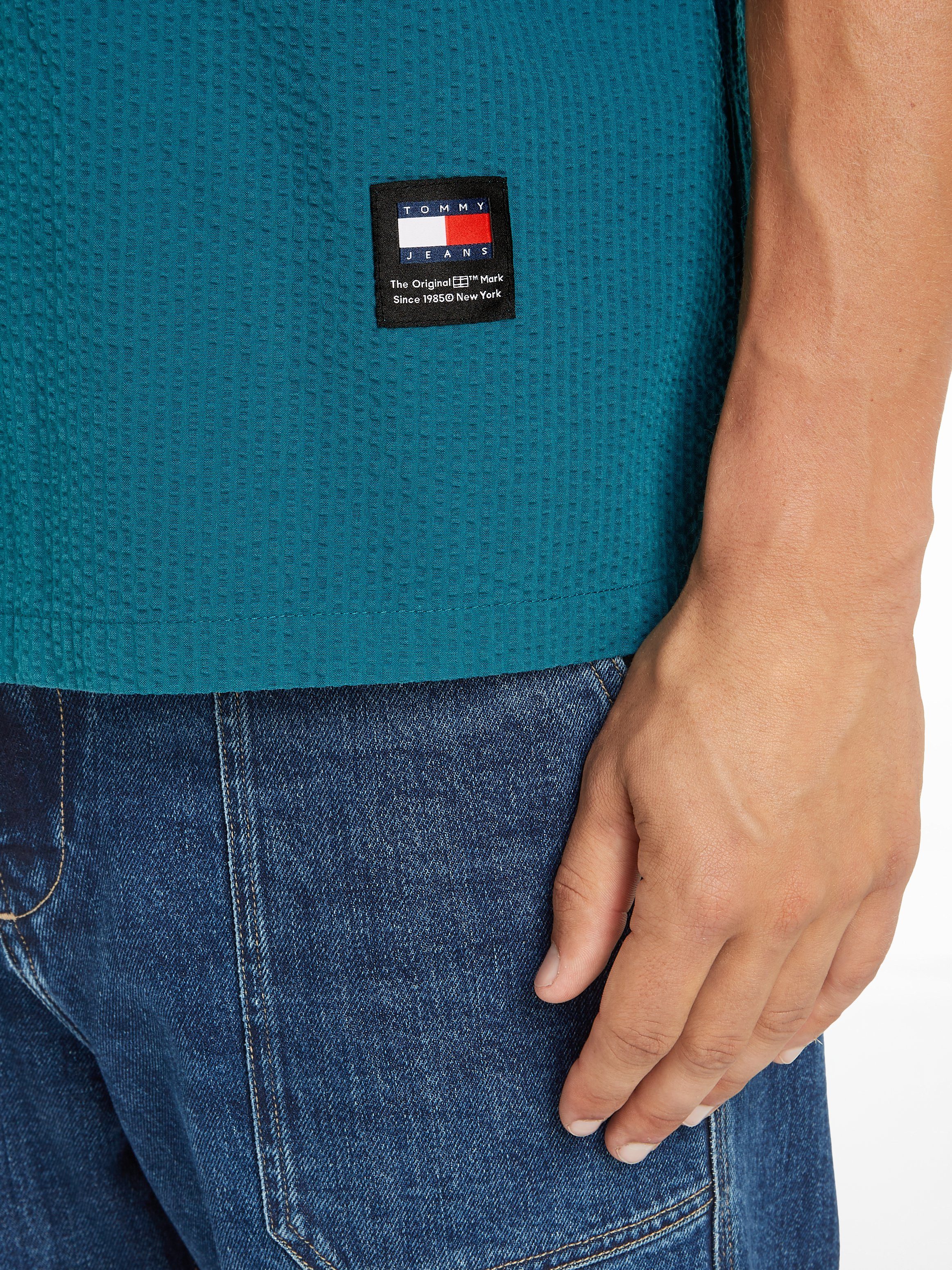 TOMMY JEANS Overhemd met korte mouwen TJM RLX SEERSUCKER CAMP SHIRT