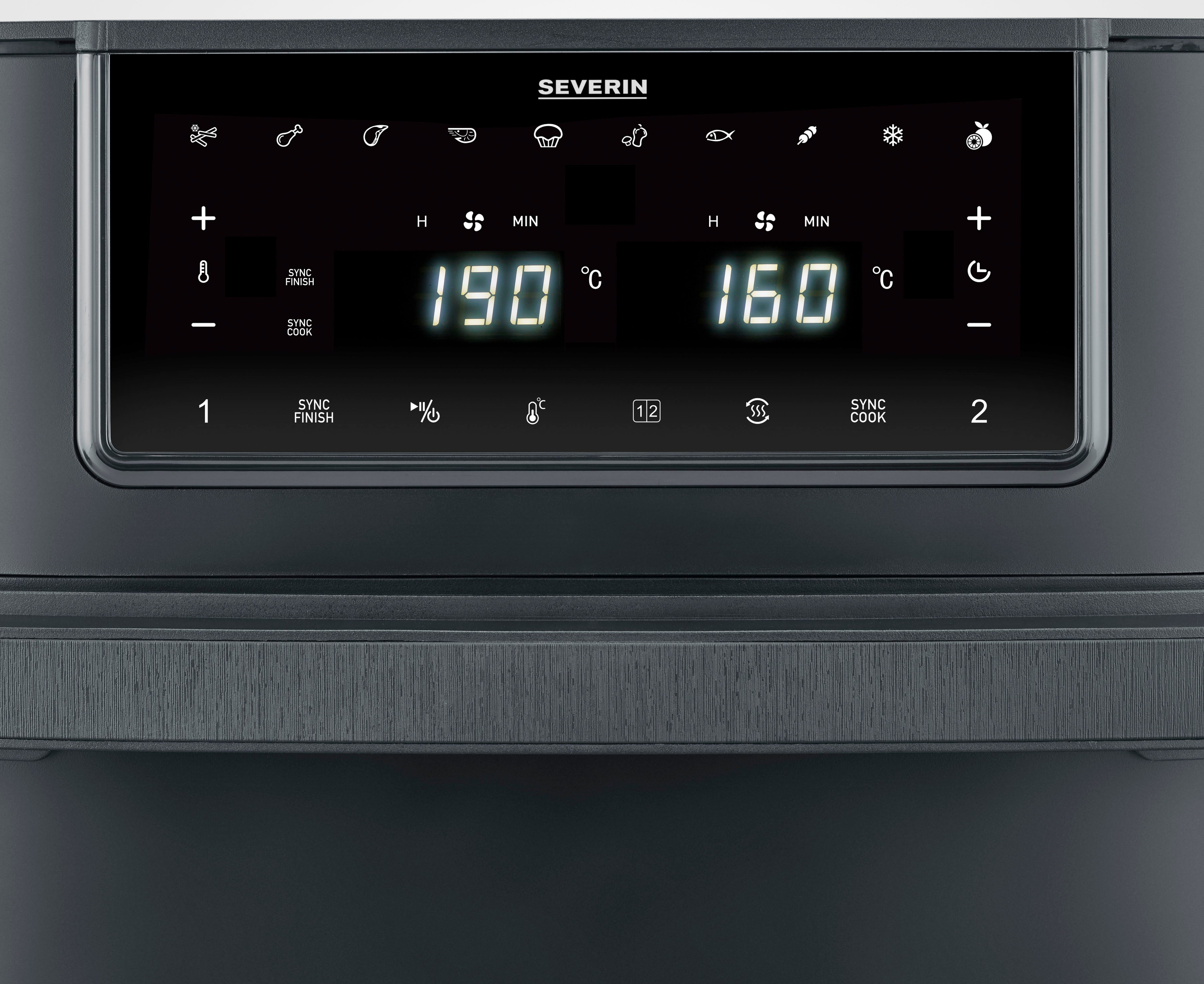 Severin Airfryer FR 2490 9 l "Flex Max Dual"