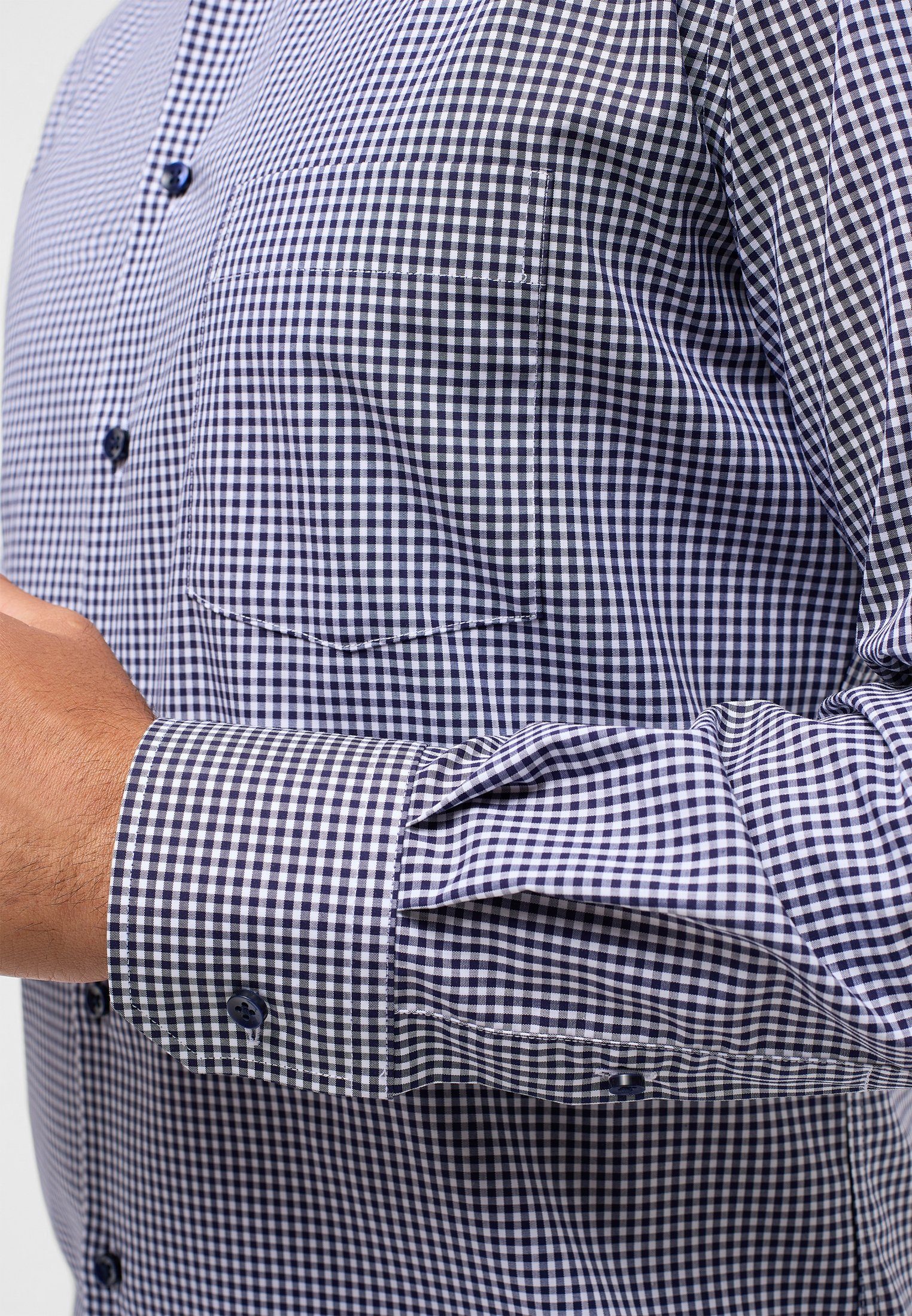 Eterna Overhemd met lange mouwen MODERN FIT NON IRON (strijkvrij)