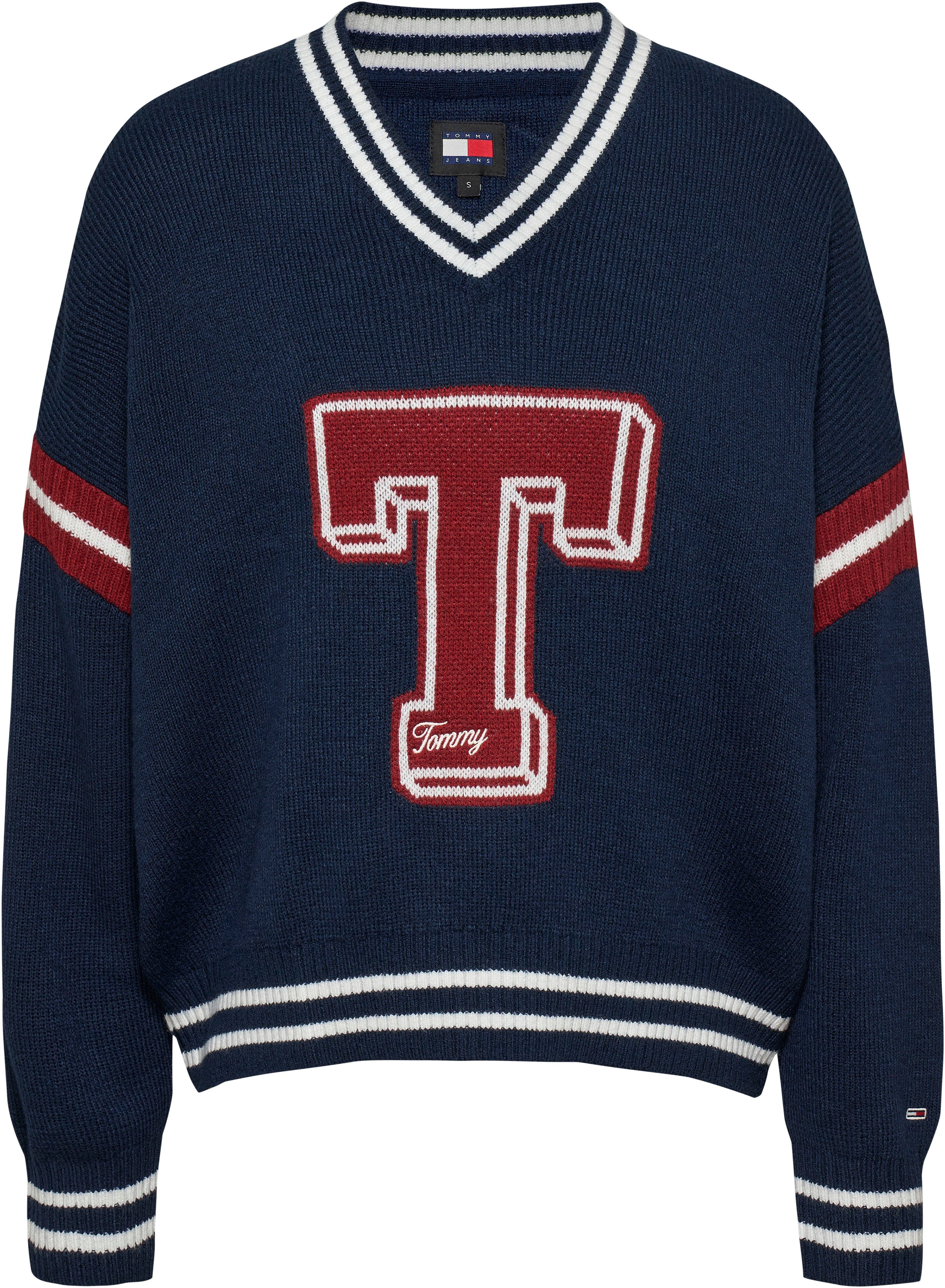 TOMMY JEANS Gebreide trui TJW LETTERMAN SWEATER met geborduurde -vlag