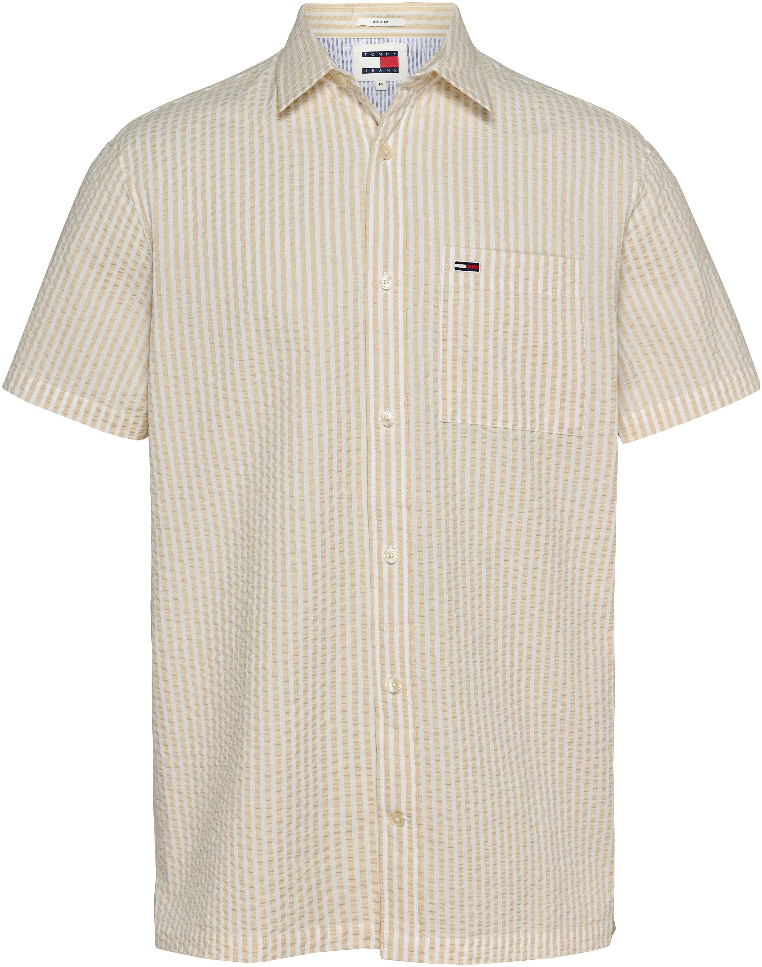 TOMMY JEANS Overhemd met korte mouwen TJM REG STRIPE SEERSUCKER SHIRT