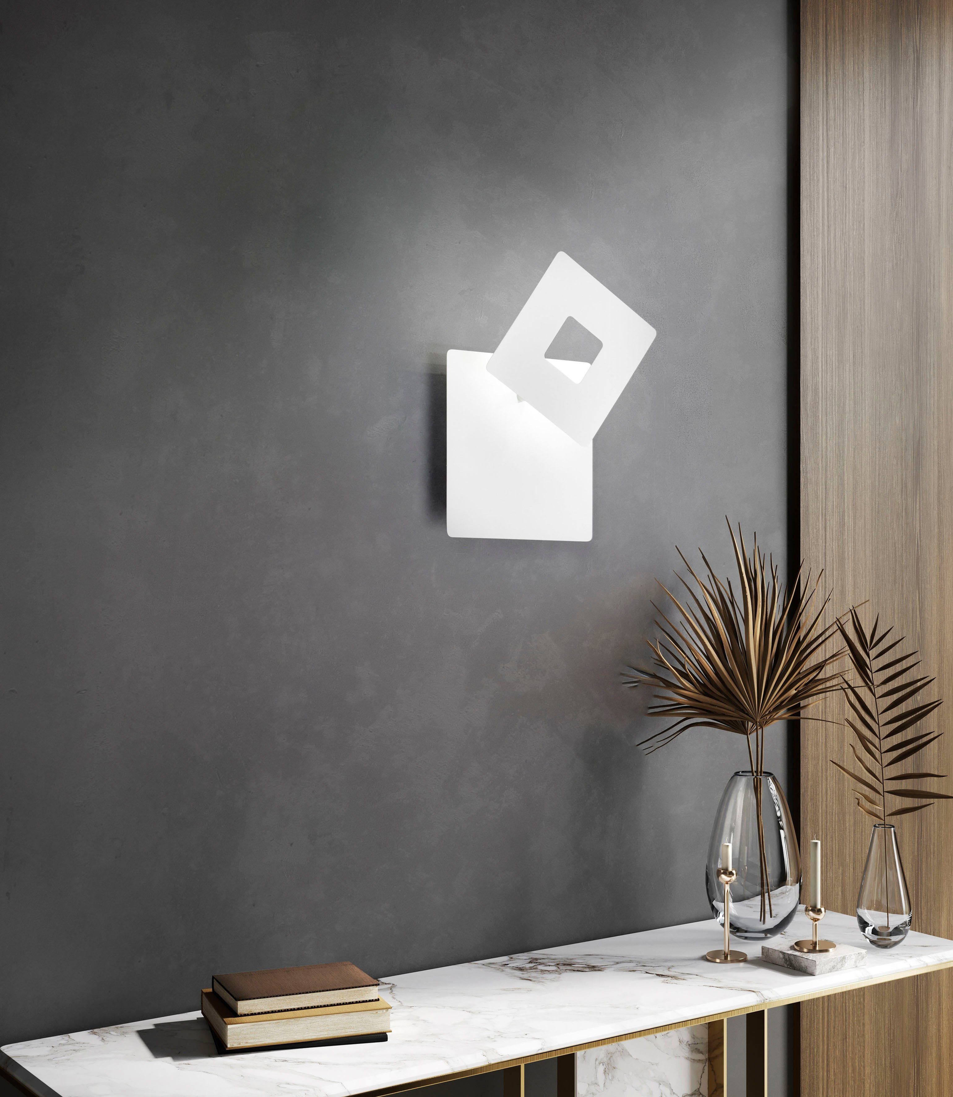 Honsel Leuchten Wandlamp Hennes duurzame led (1 stuk)