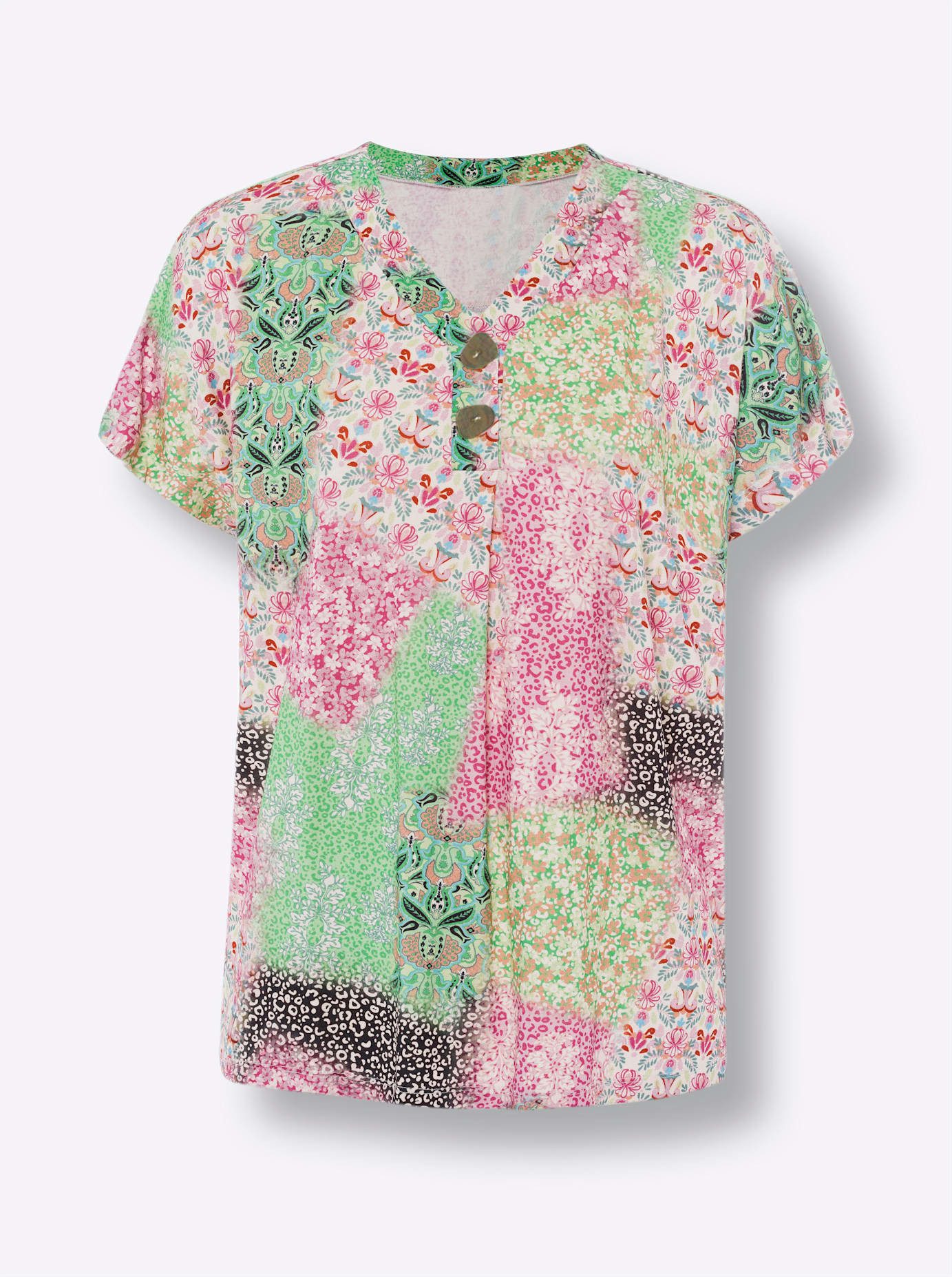 heine Shirt met korte mouwen Gedessineerd shirt (1-delig)