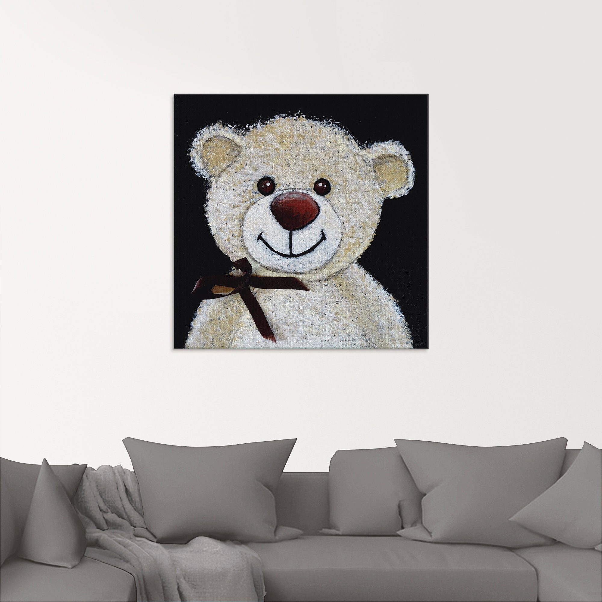 Artland Print op glas Teddybeer in verschillende maten