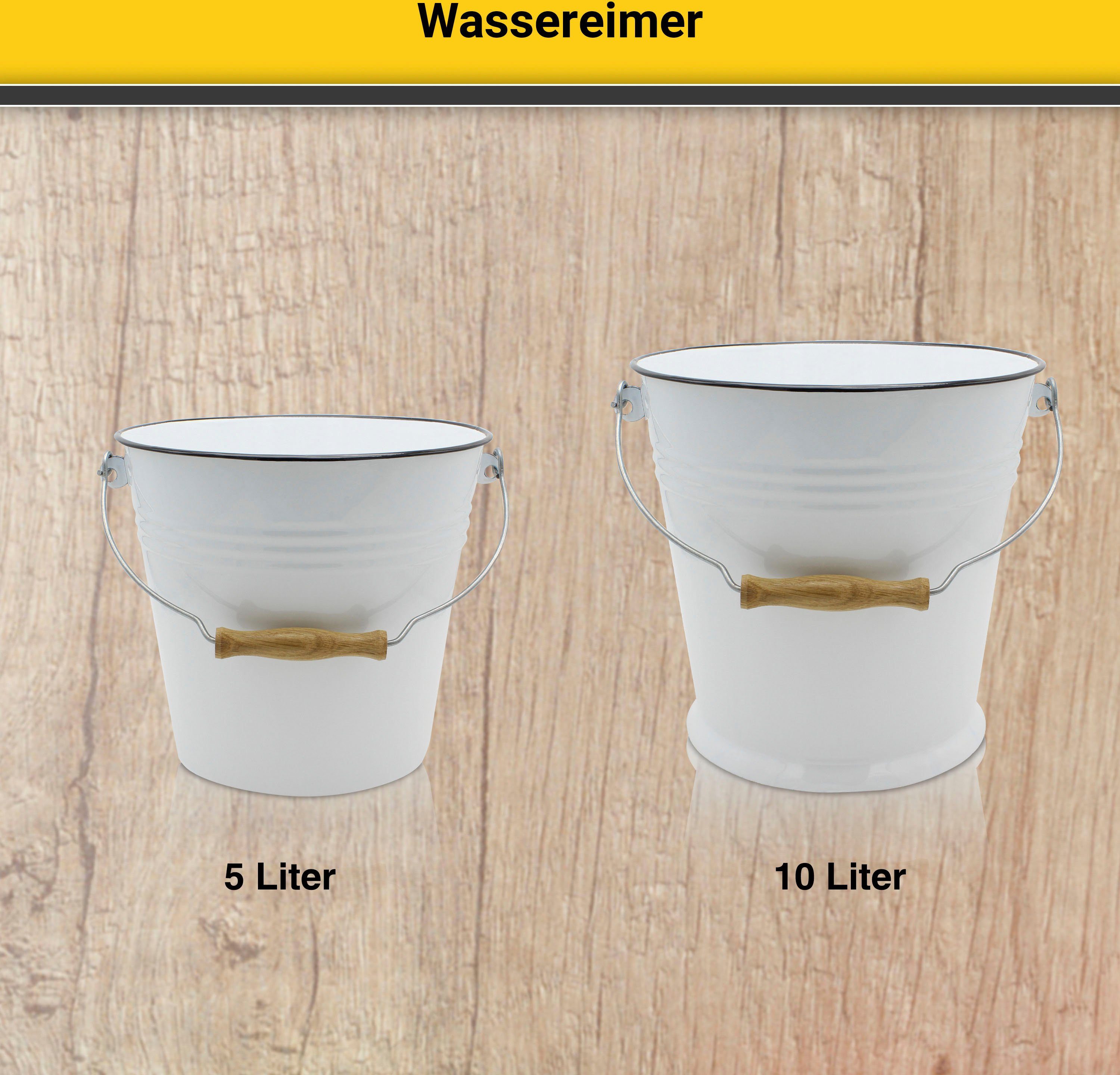 Krüger Schoonmaakemmer Emaille, 10 liter (1-delig)