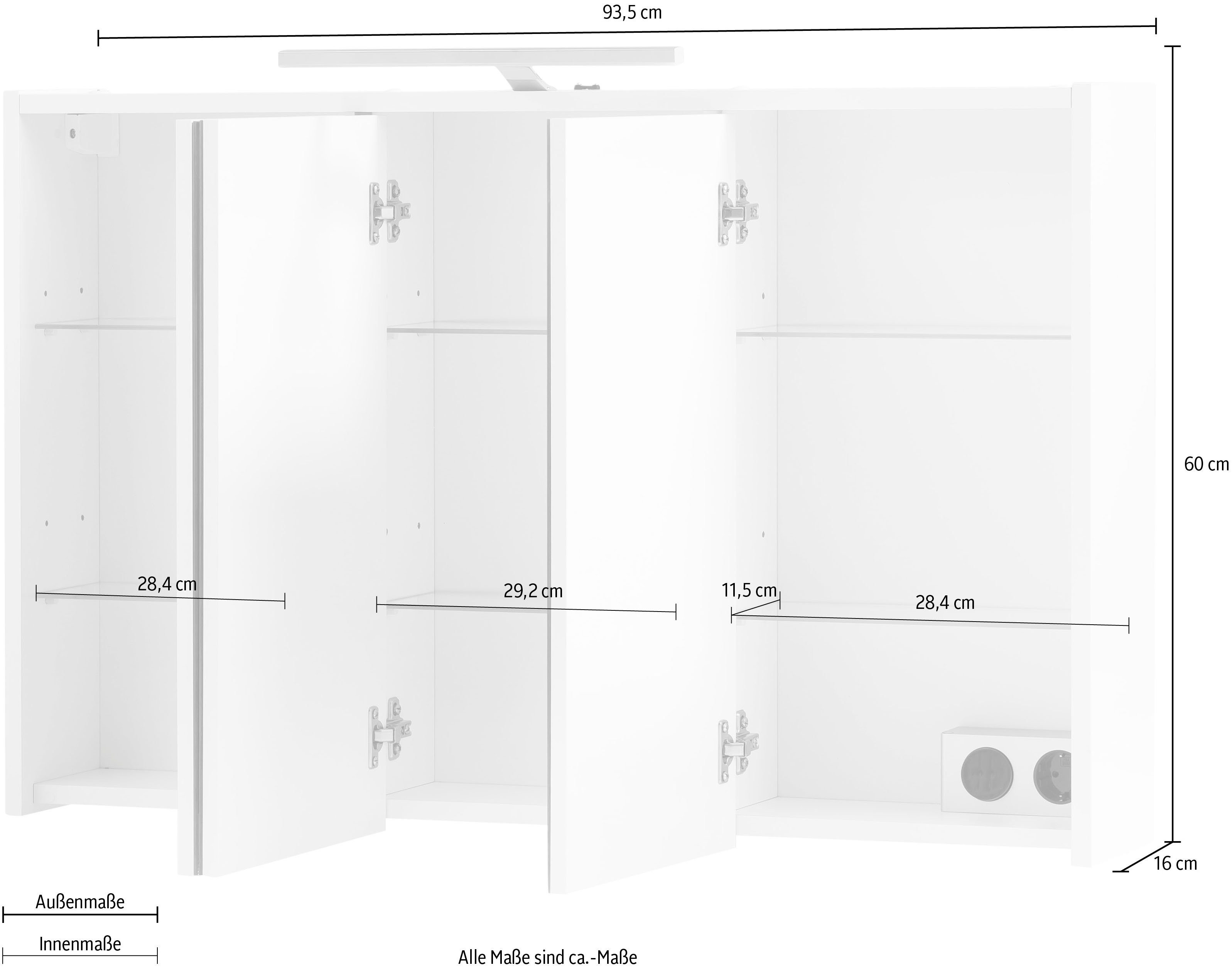 INOSIGN Spiegelkast List Breedte 93,5 cm