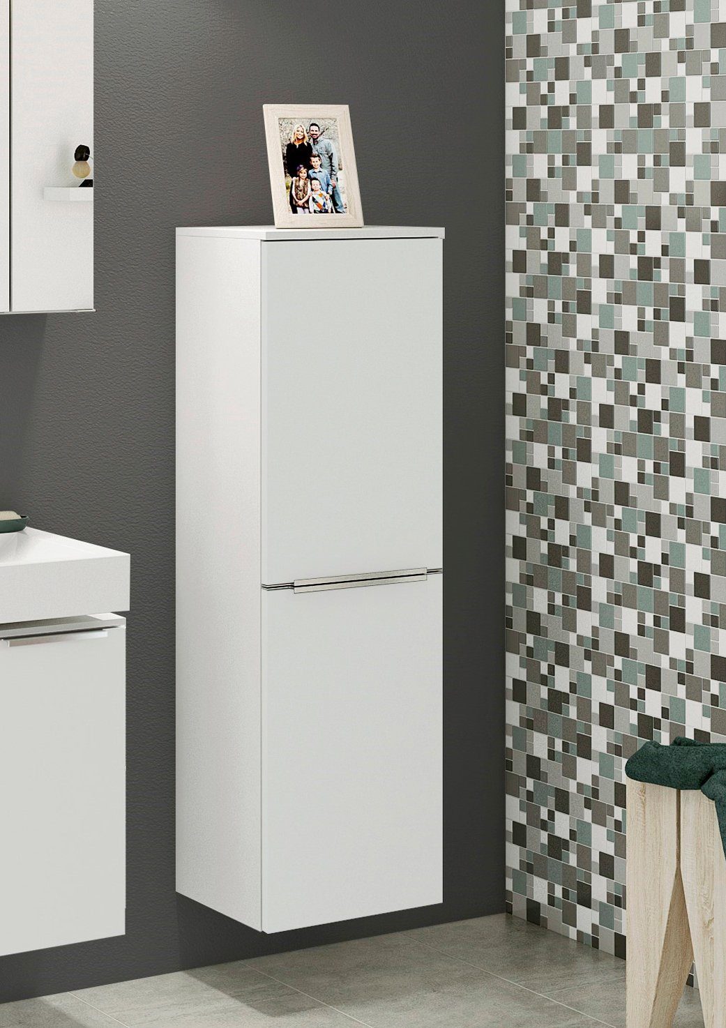 welltime Halfhoge kast Matera Breedte 40 cm, met hoogwaardige matte MDF-fronten