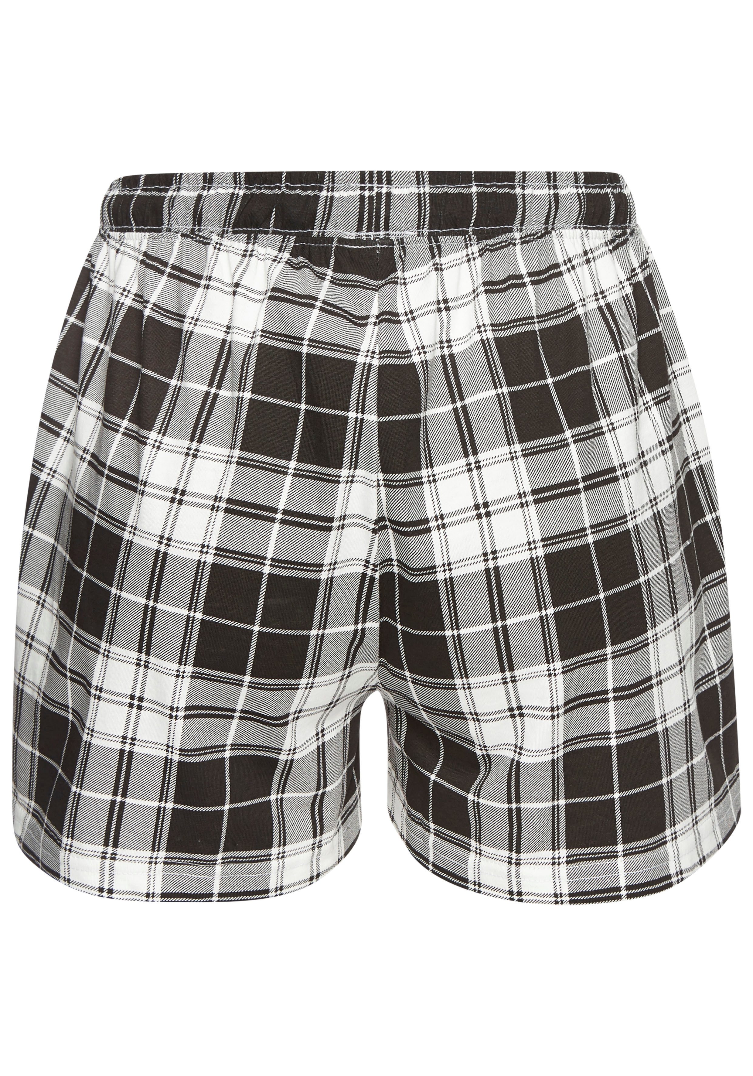 Vivance Dreams Pyjamashort Met strepen en ruiten (set, 2-delig)