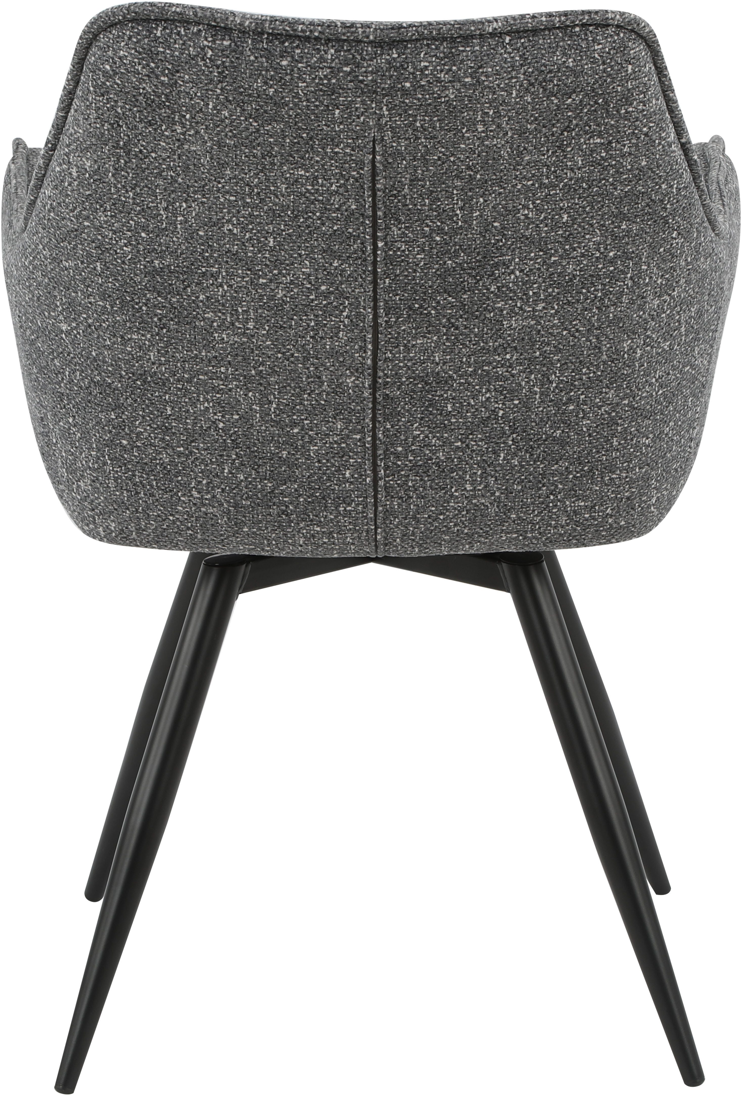 HELA Eetkamerstoel Mara Draaistoel, teddy bekleding, geweven stof of velvet (set)
