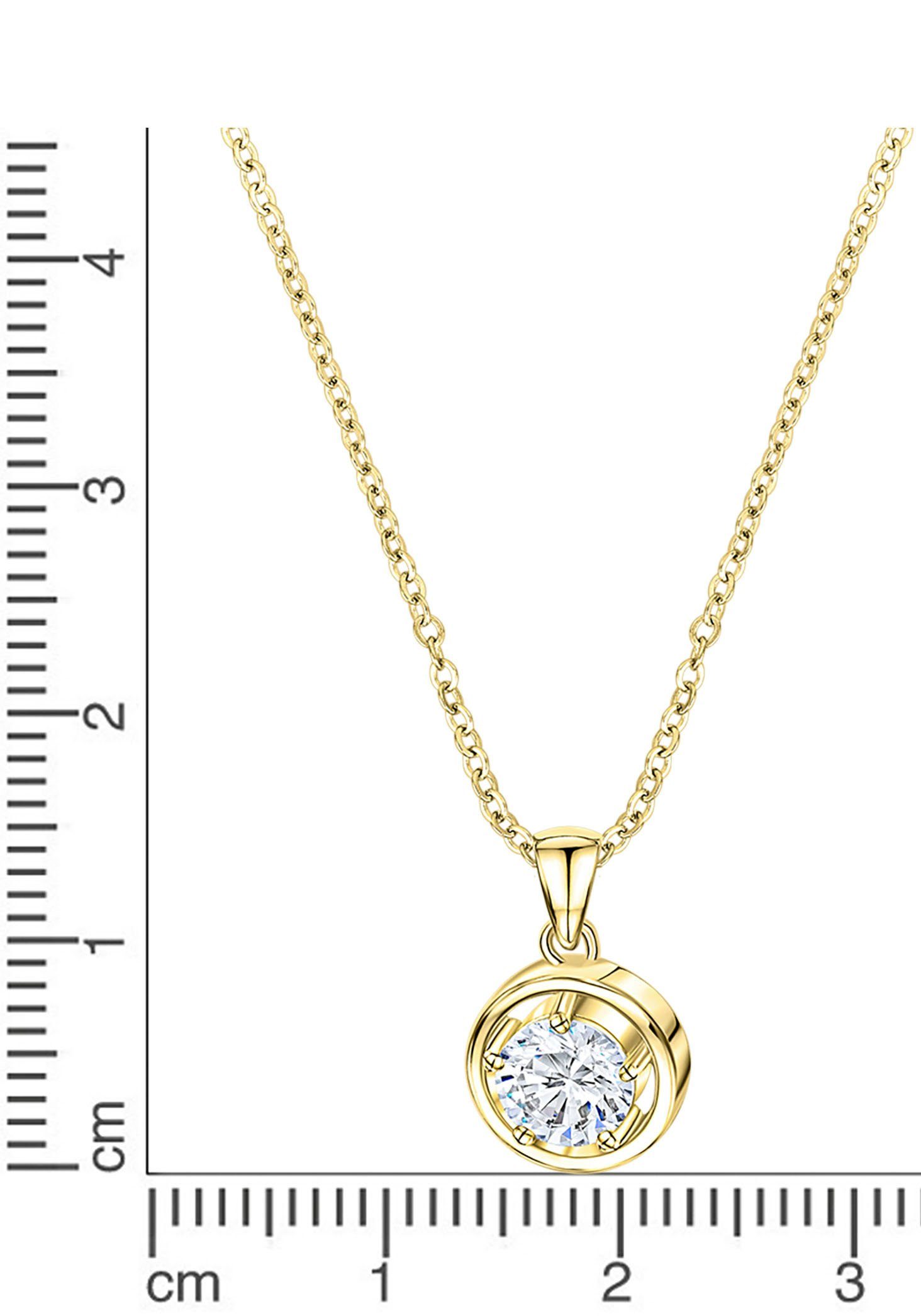 Firetti Ketting met hanger Sieraad cadeau zilver 925 halssieraad halsketting ankerketting solitair