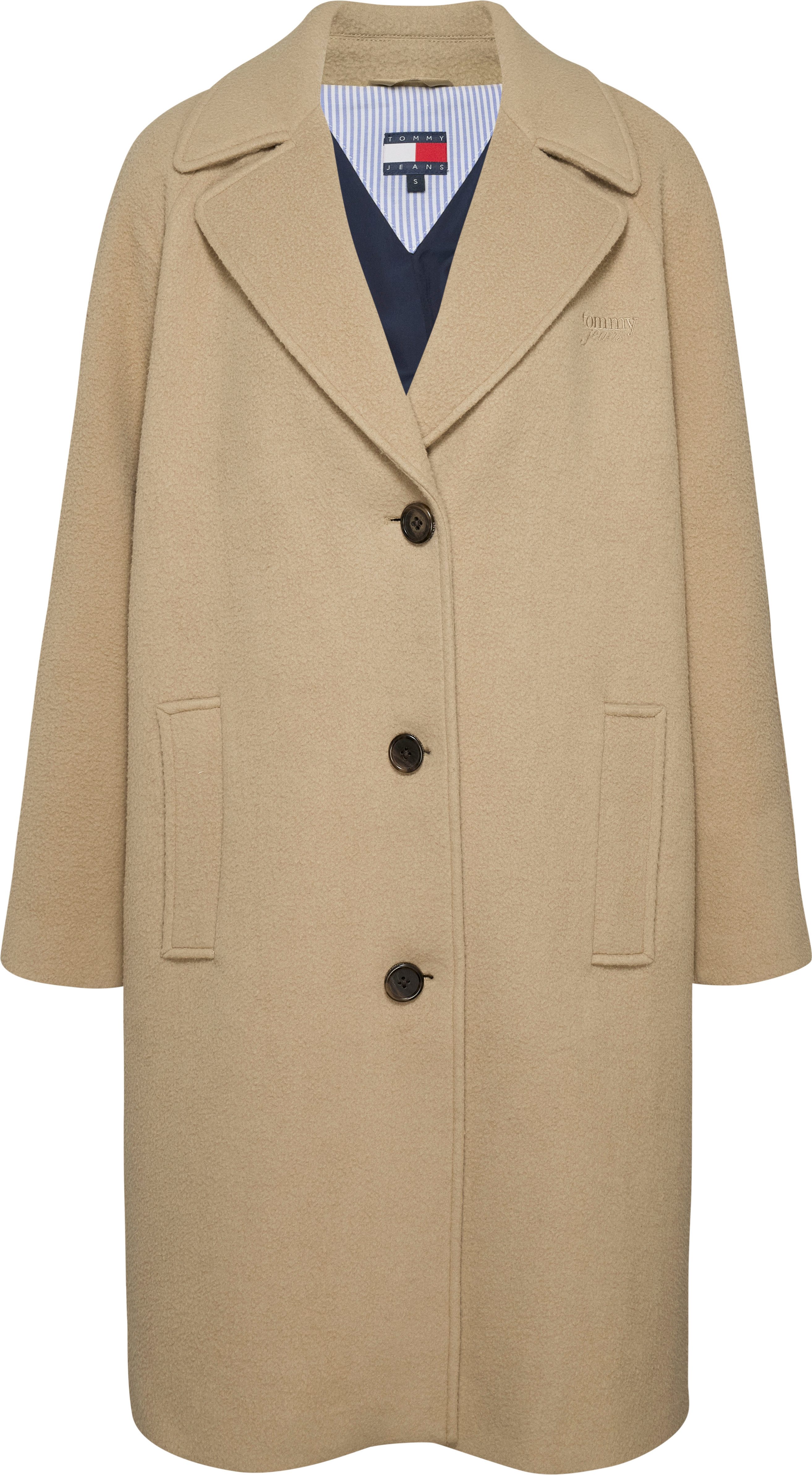 TOMMY JEANS Korte jas TJW WOOL COAT met wolaandeel