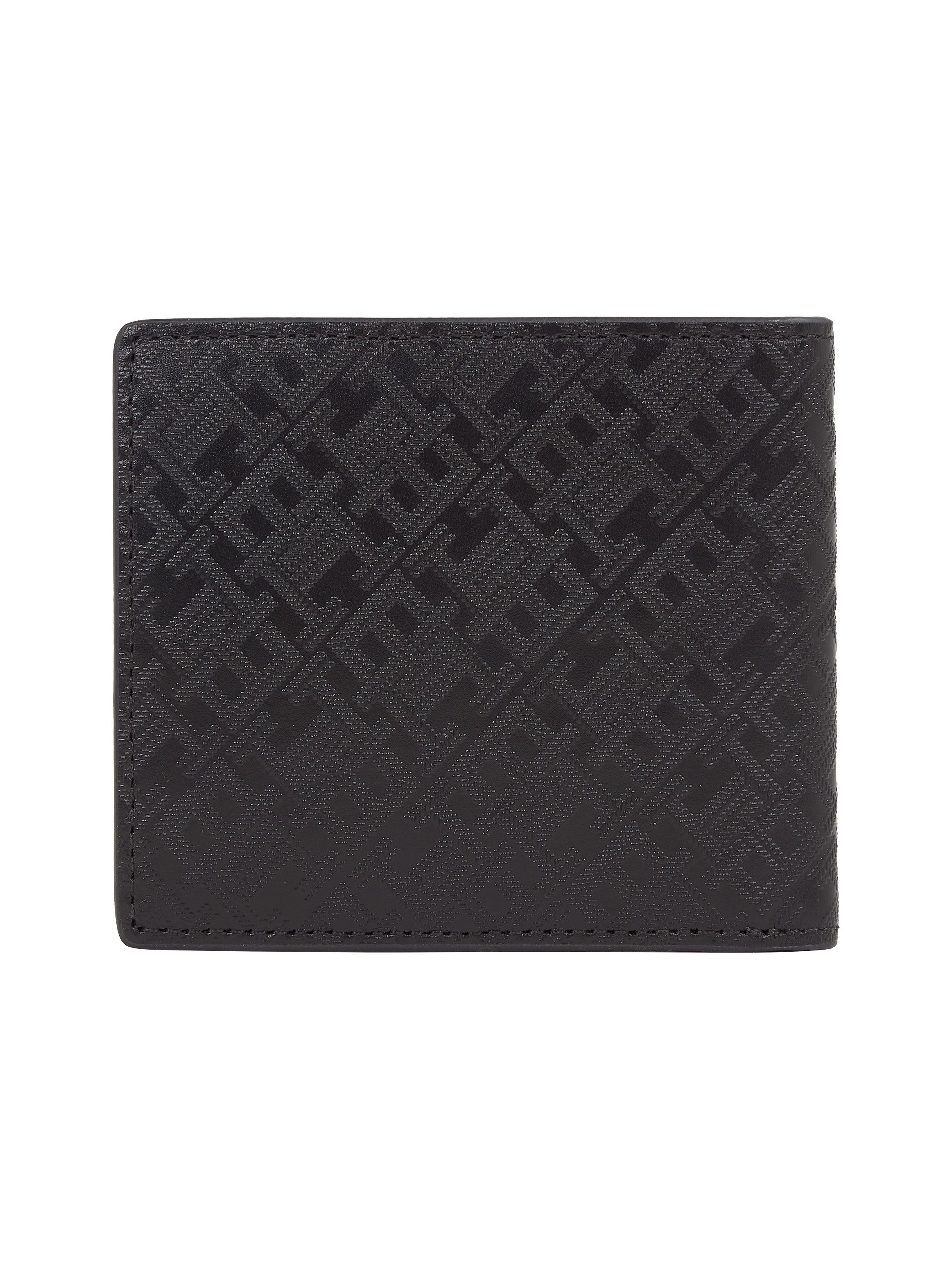 Tommy Hilfiger Portemonnee TH MONOGRAM MINI CC WALLET , heren portemonnee, portemonnee, kaartenetui met logo, om te klappen
