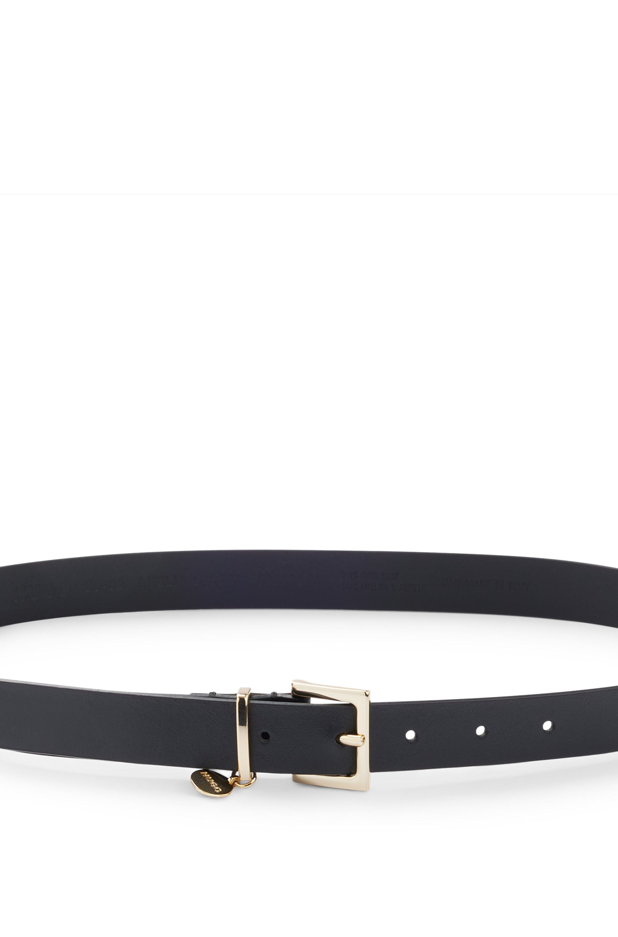 HUGO Leren riem Amelia-G_Sz25 Stijlvolle sluiting met logo hanger