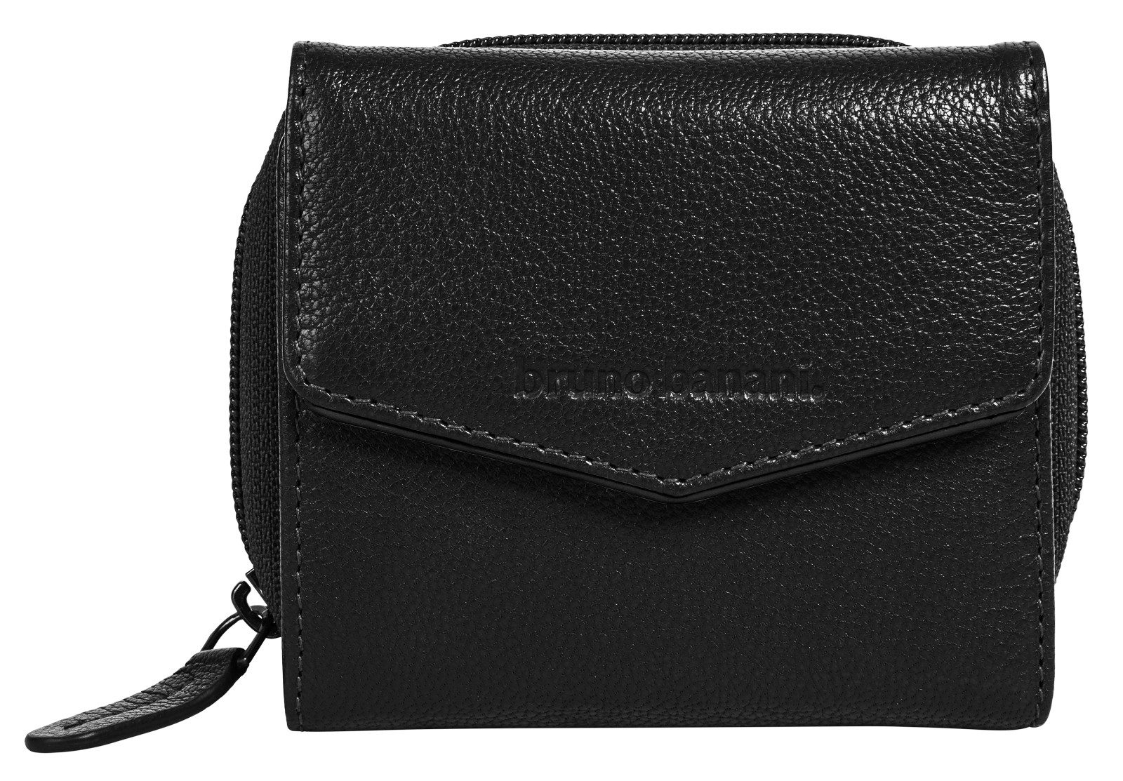 Bruno Banani Portemonnee echt leder unisex portemonnees zwart