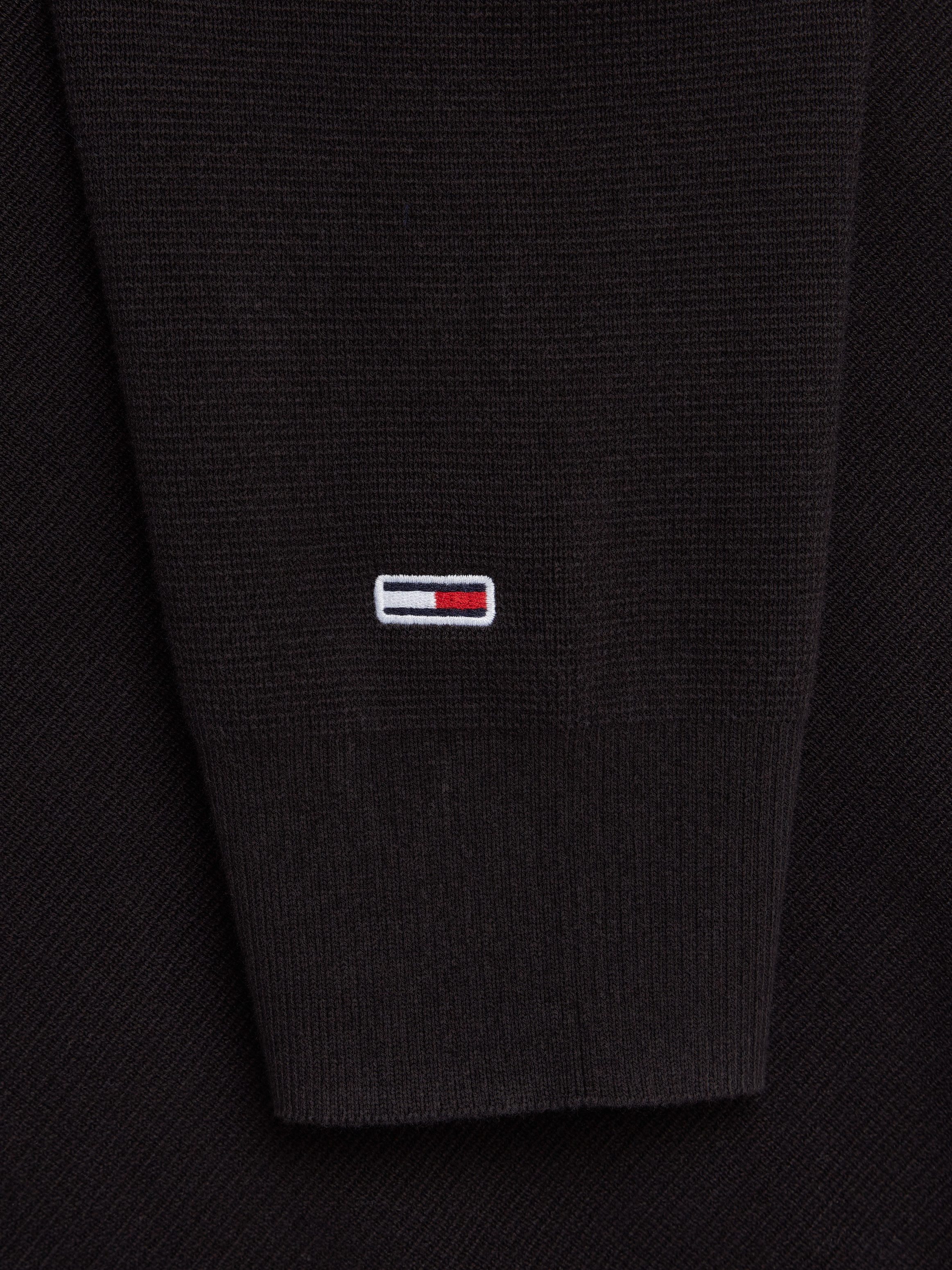 TOMMY JEANS Gebreide trui TJM REG HALF ZIP SWEATER met geborduurd merklogo op de mouw