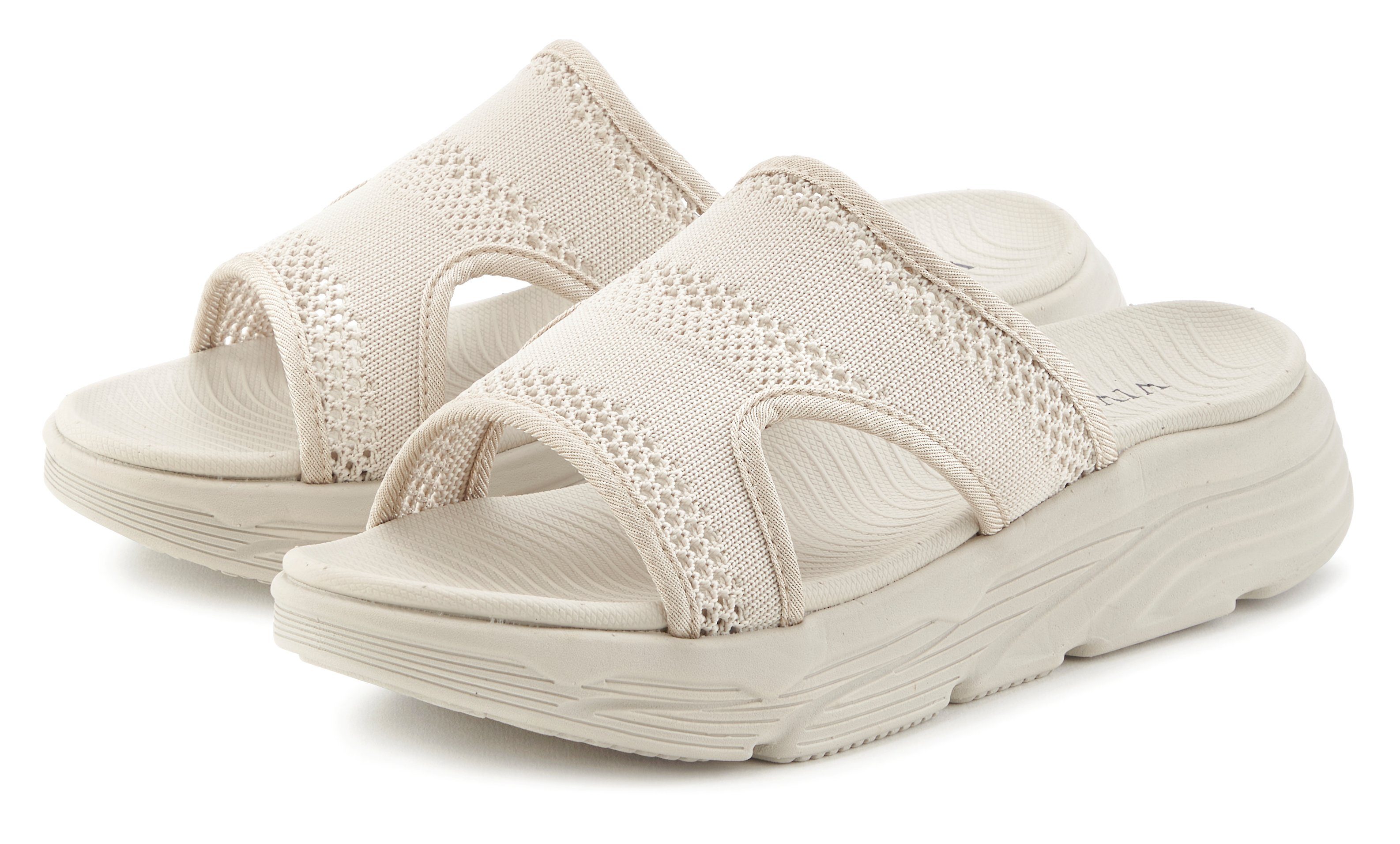 Vivance Slippers Mules, sandaal, open schoen met modieuze chunky-zool VEGAN