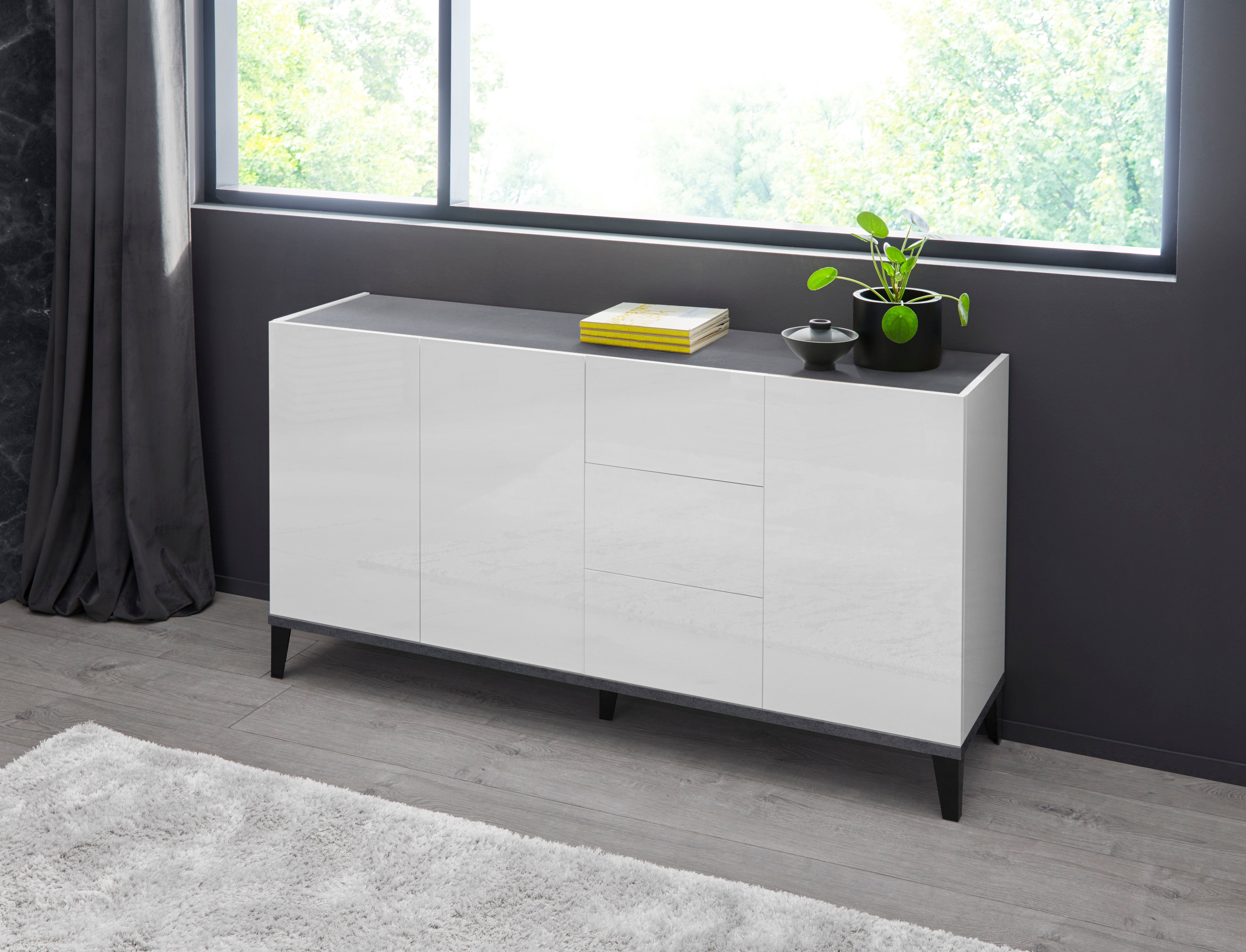 INOSIGN Dressoir SUNRISE Breedte 160 cm dressoirs wit