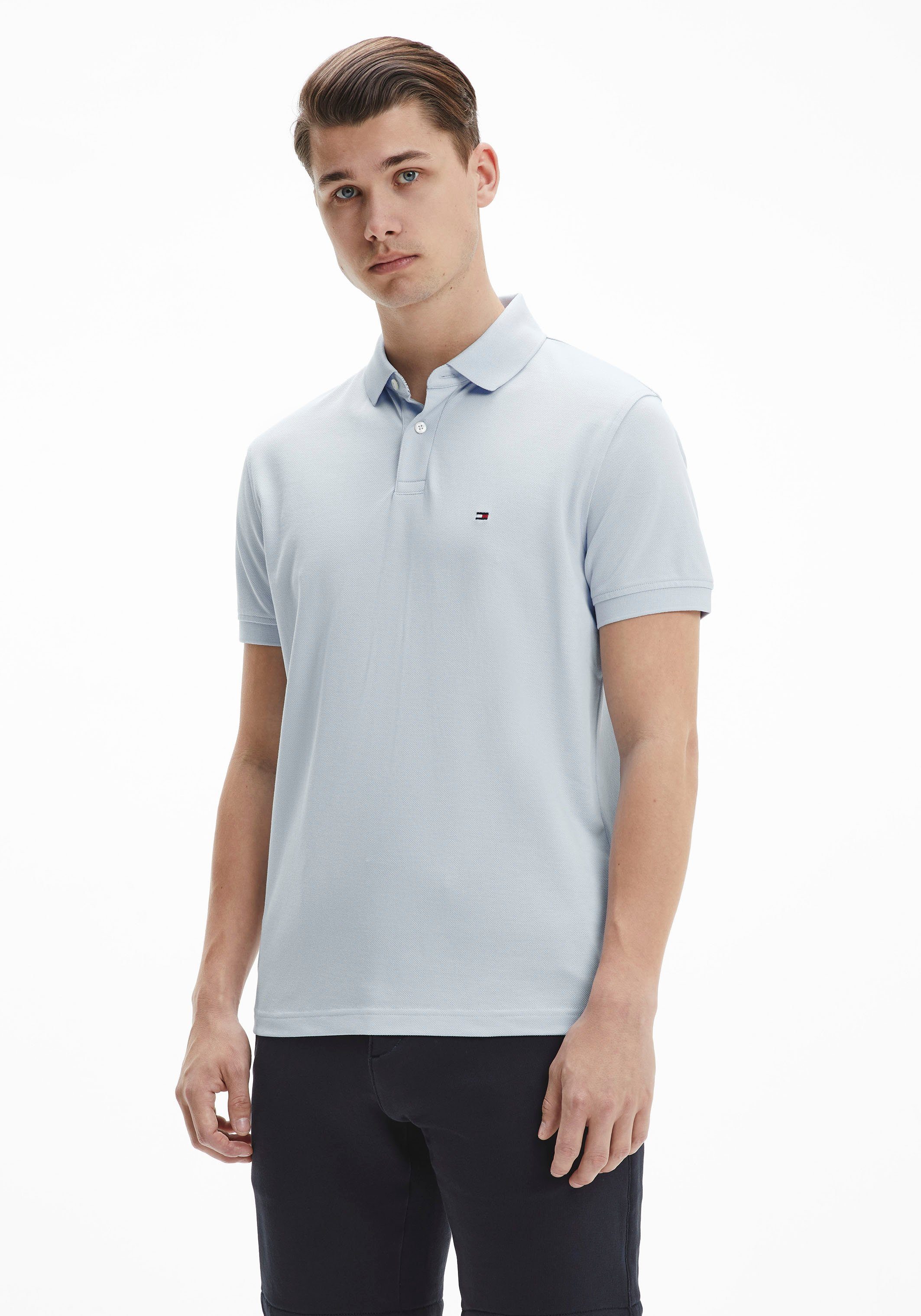 Tommy Hilfiger Poloshirt 1985 REGULAR POLO met contraststrepen en knoopsluiting
