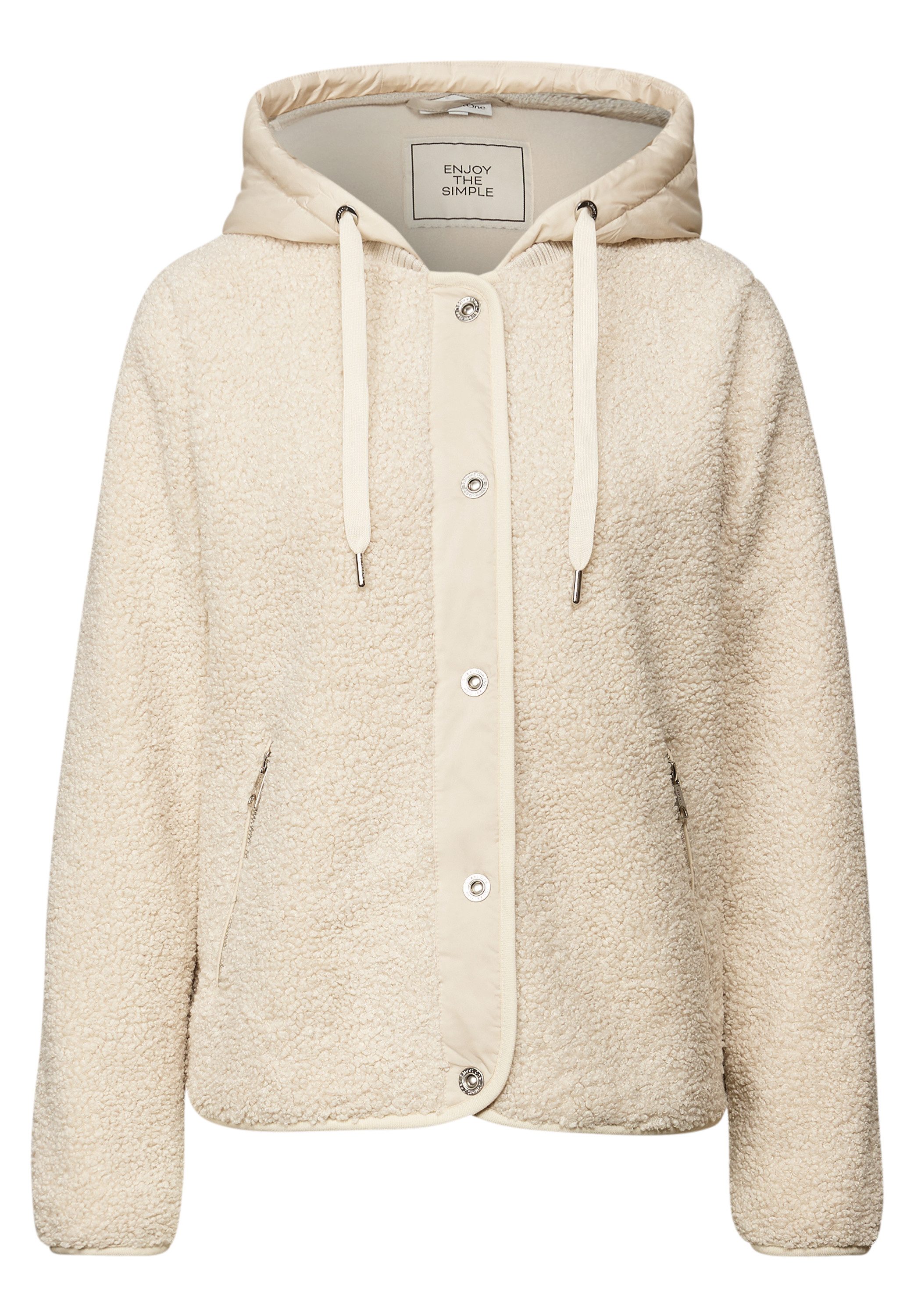 STREET ONE Pluchen jack met een capuchon