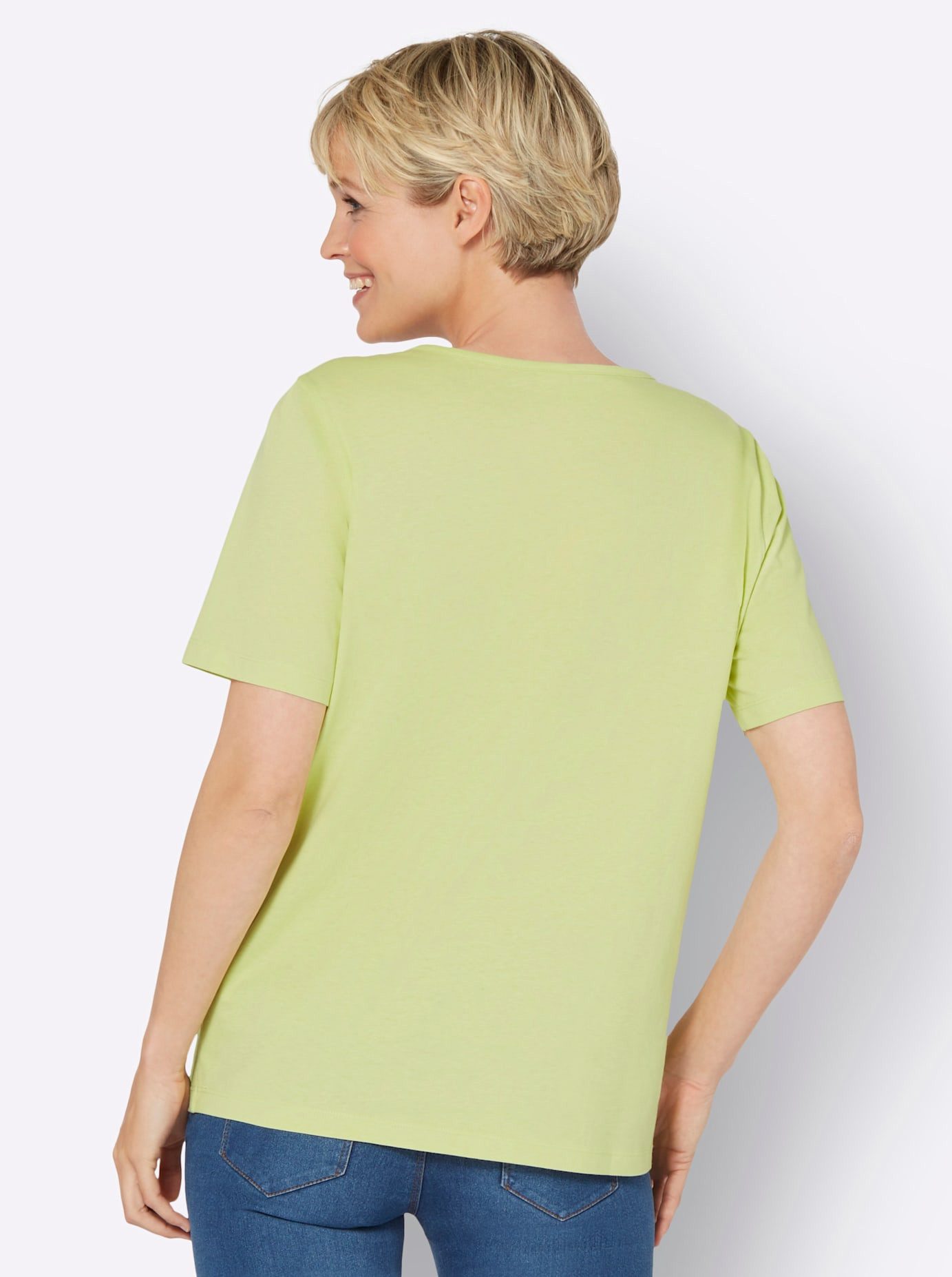 Classic Basics Shirt met V-hals (1-delig)