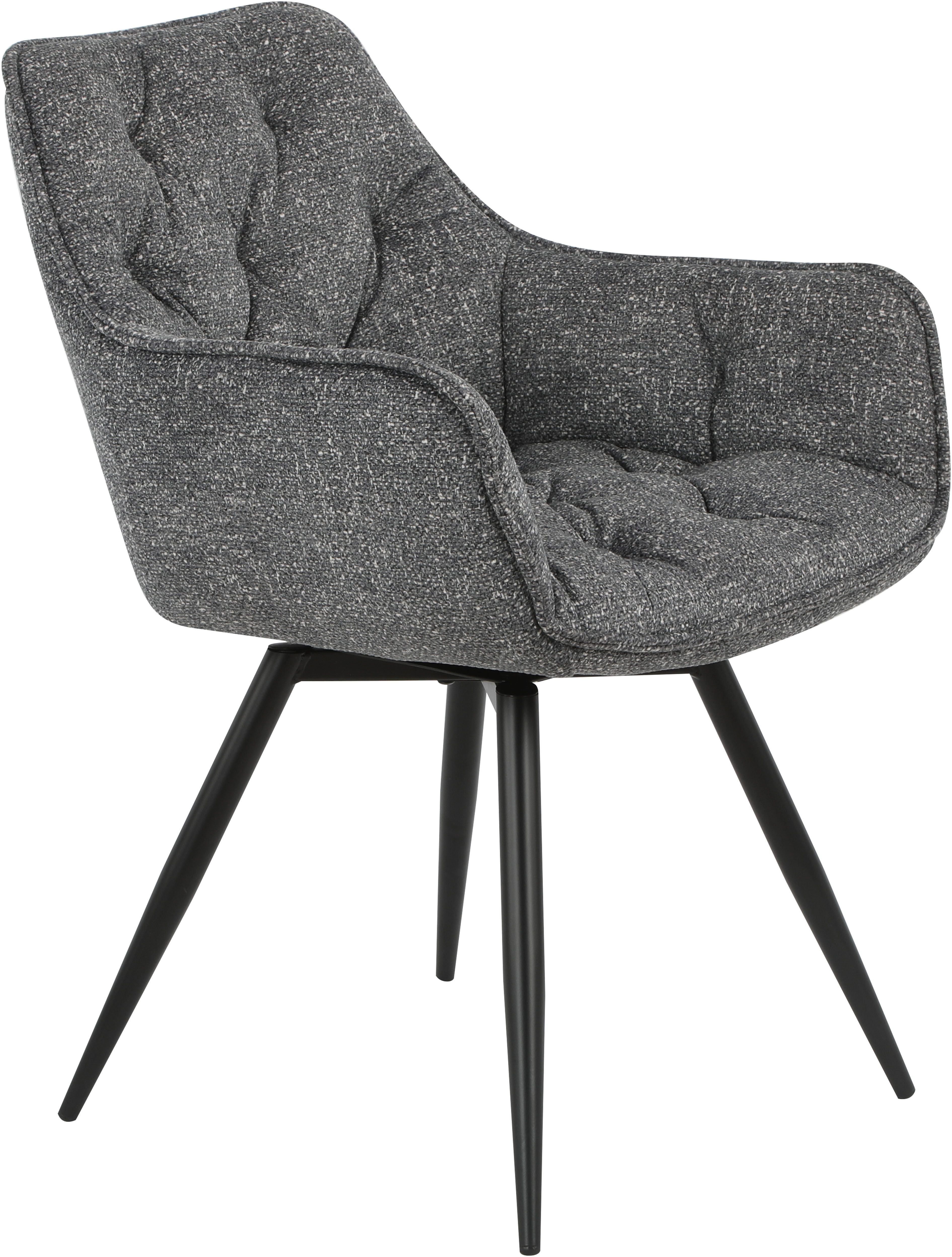 HELA Eetkamerstoel Mara Draaistoel, teddy bekleding, geweven stof of velvet (set)