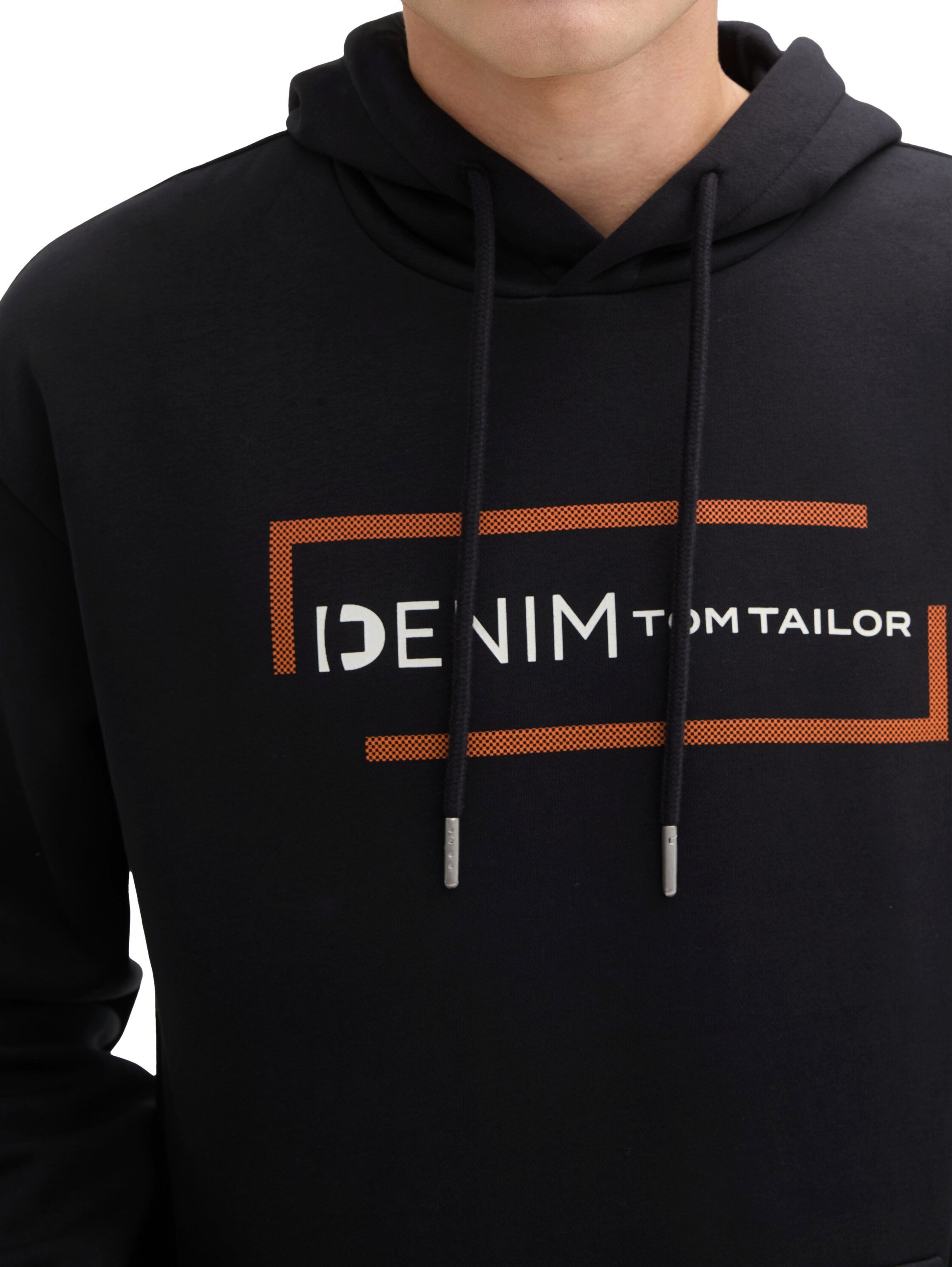 Tom Tailor Denim Hoodie met grote logoprint