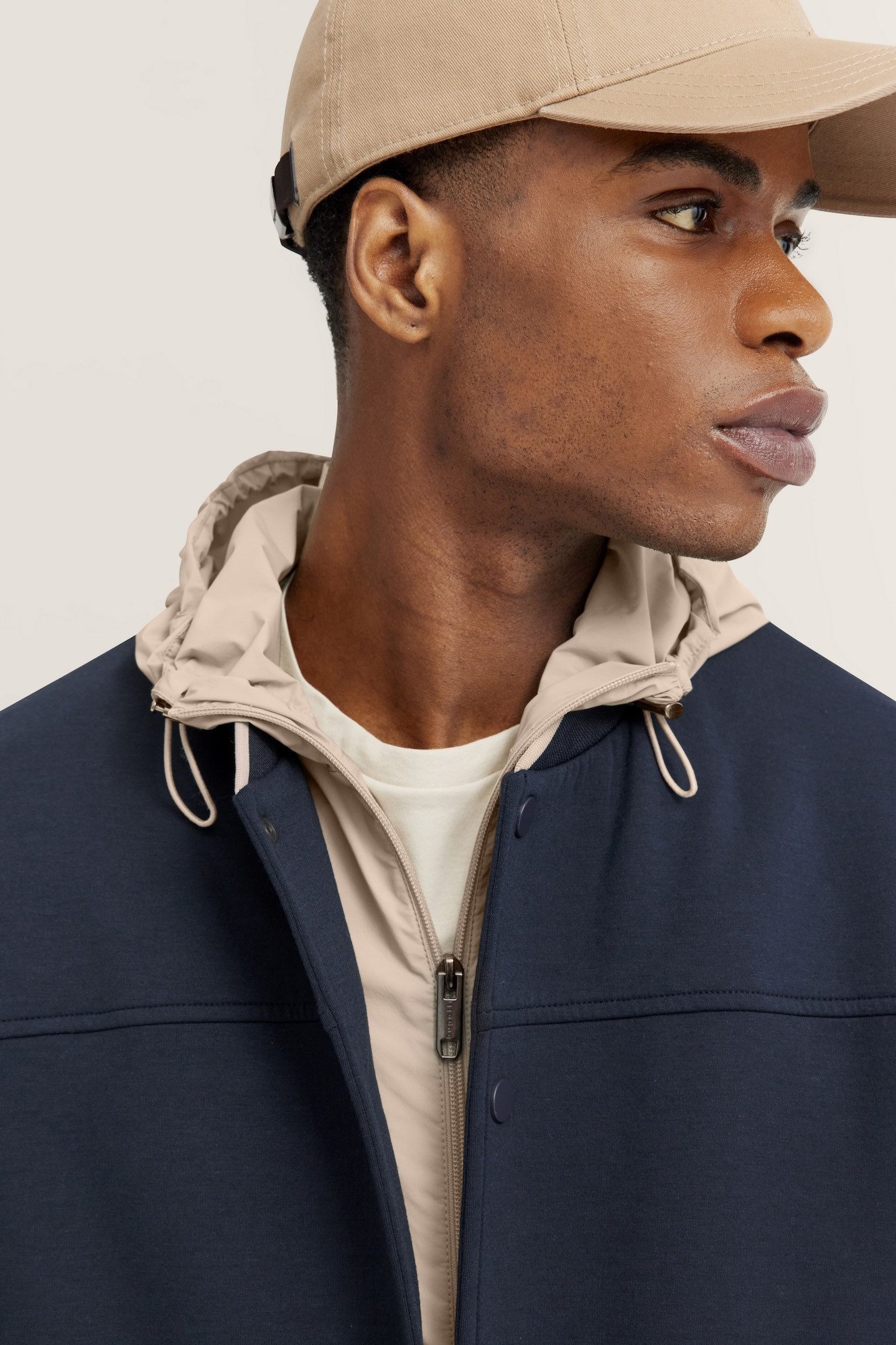 Bugatti Sweatvest met sportieve collegekraag