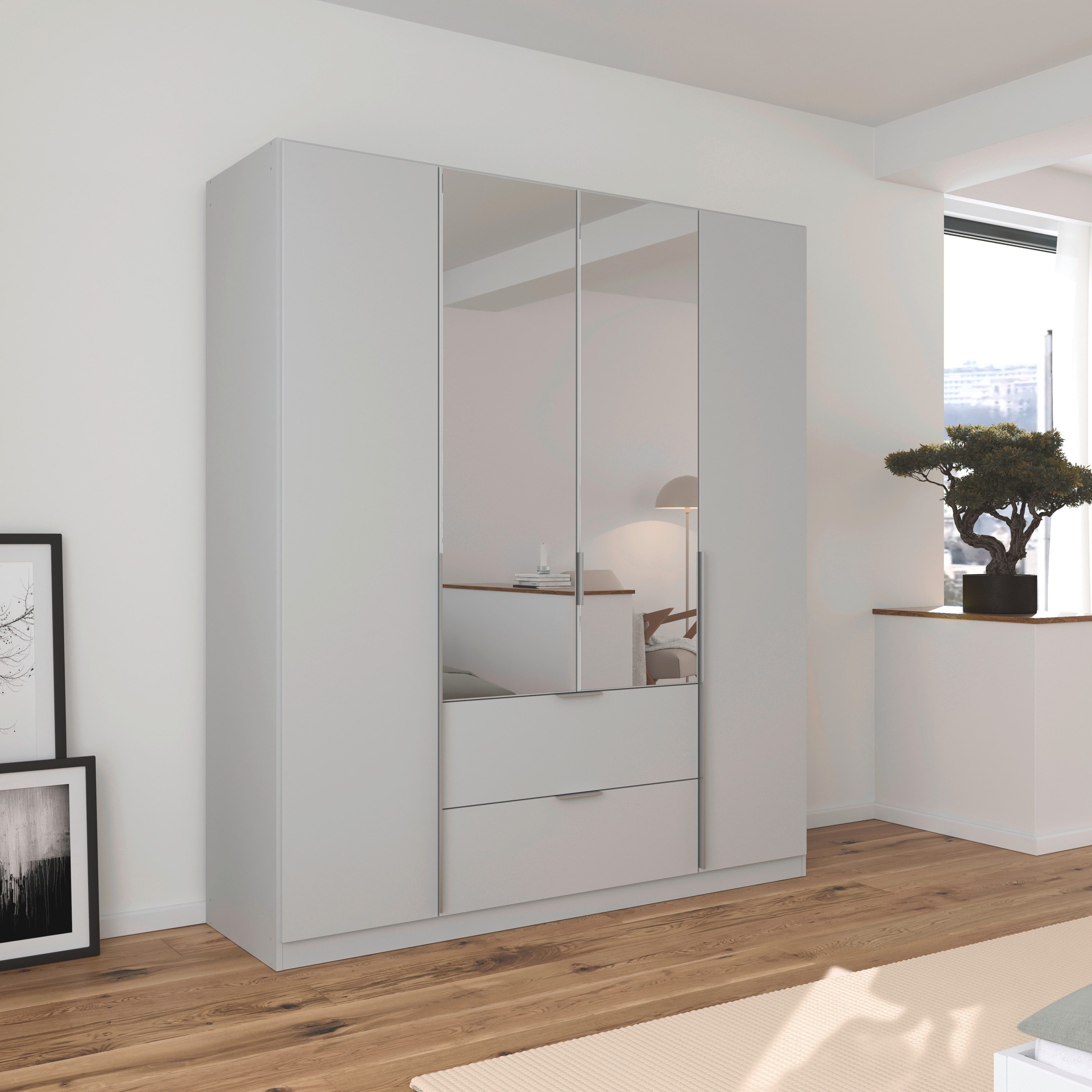 rauch Draaideurkast Kledingkast kast garderobe AGORDO met decor- of hoogglansfront