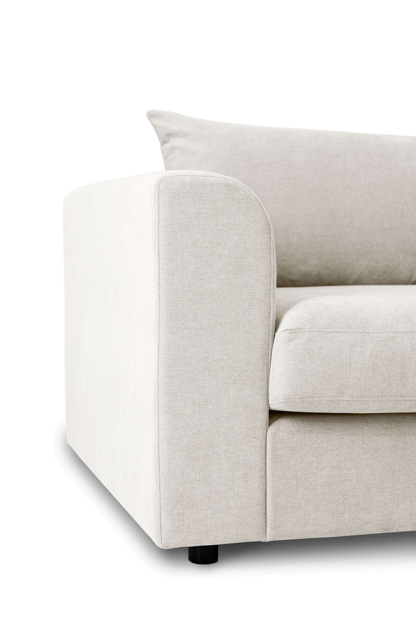 LeGer Home by Lena Gercke Hoekbank Avelina Breedte 297 cm, in cord- en chenille-stof, rugkussen met veren (2-delig)