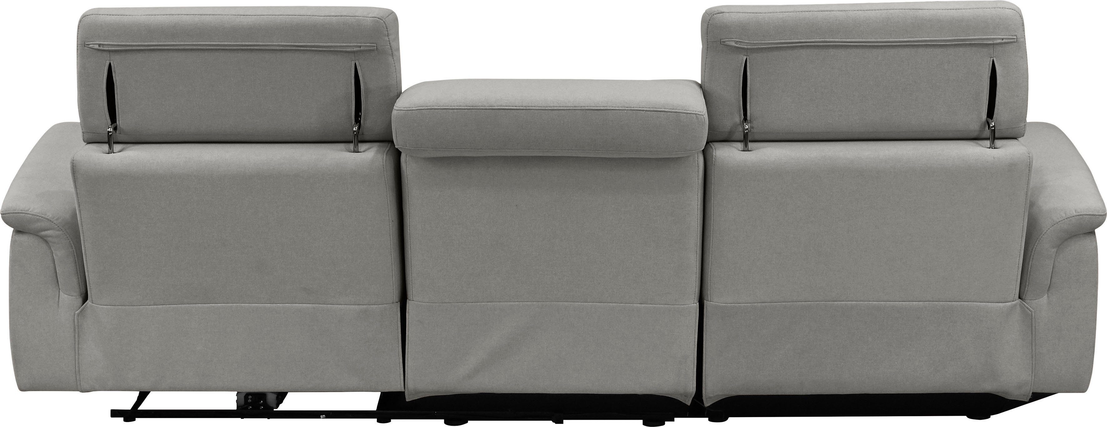Places of Style Hoekbank Pareli, L-model, 259 cm, met récamier, echt leer, imitatieleer, weefstof