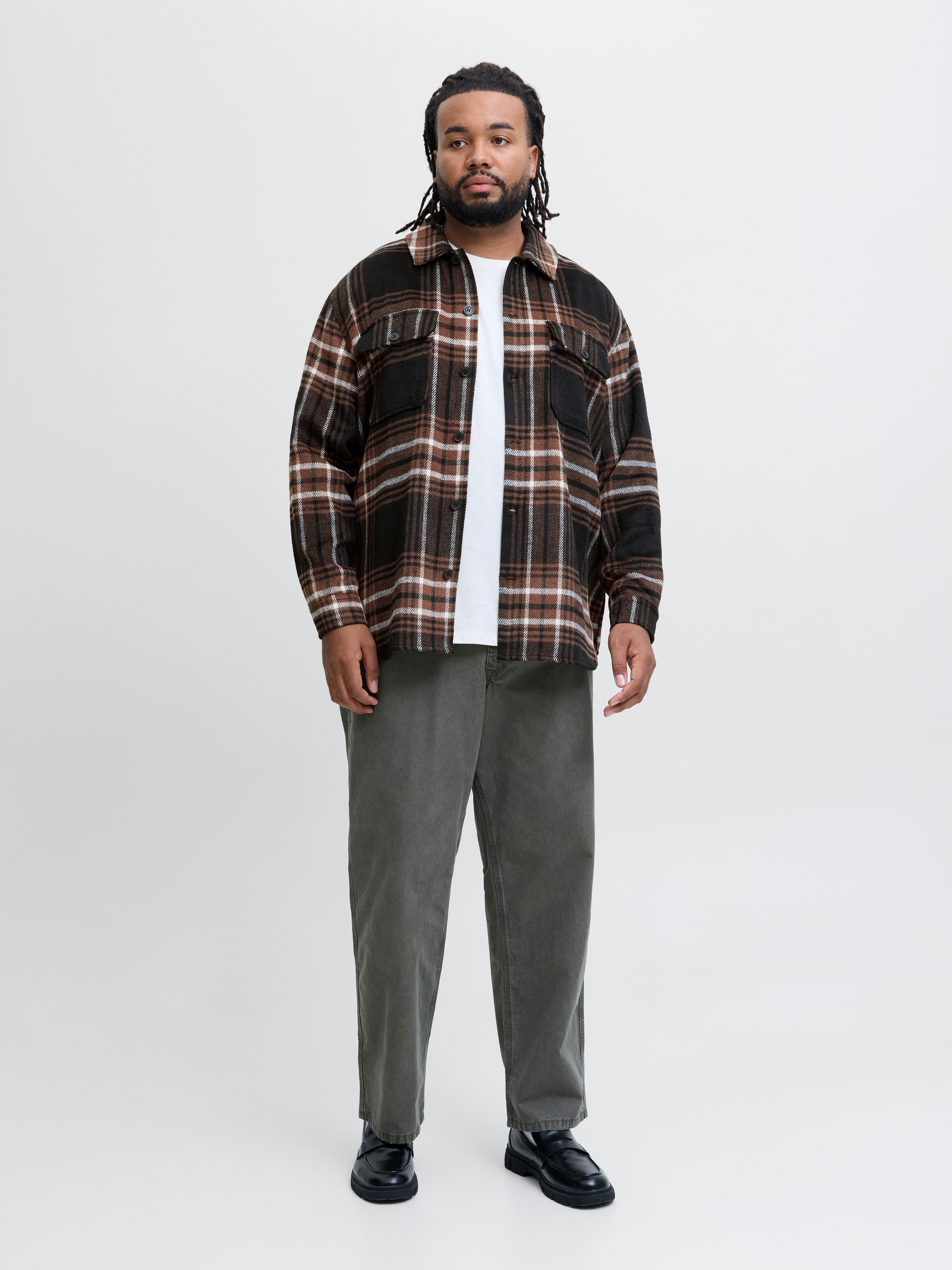 Jack & Jones PlusSize Overhemd met lange mouwen JJEBRADLEY OLLIE OVERSHIRT LS NOOS PLS