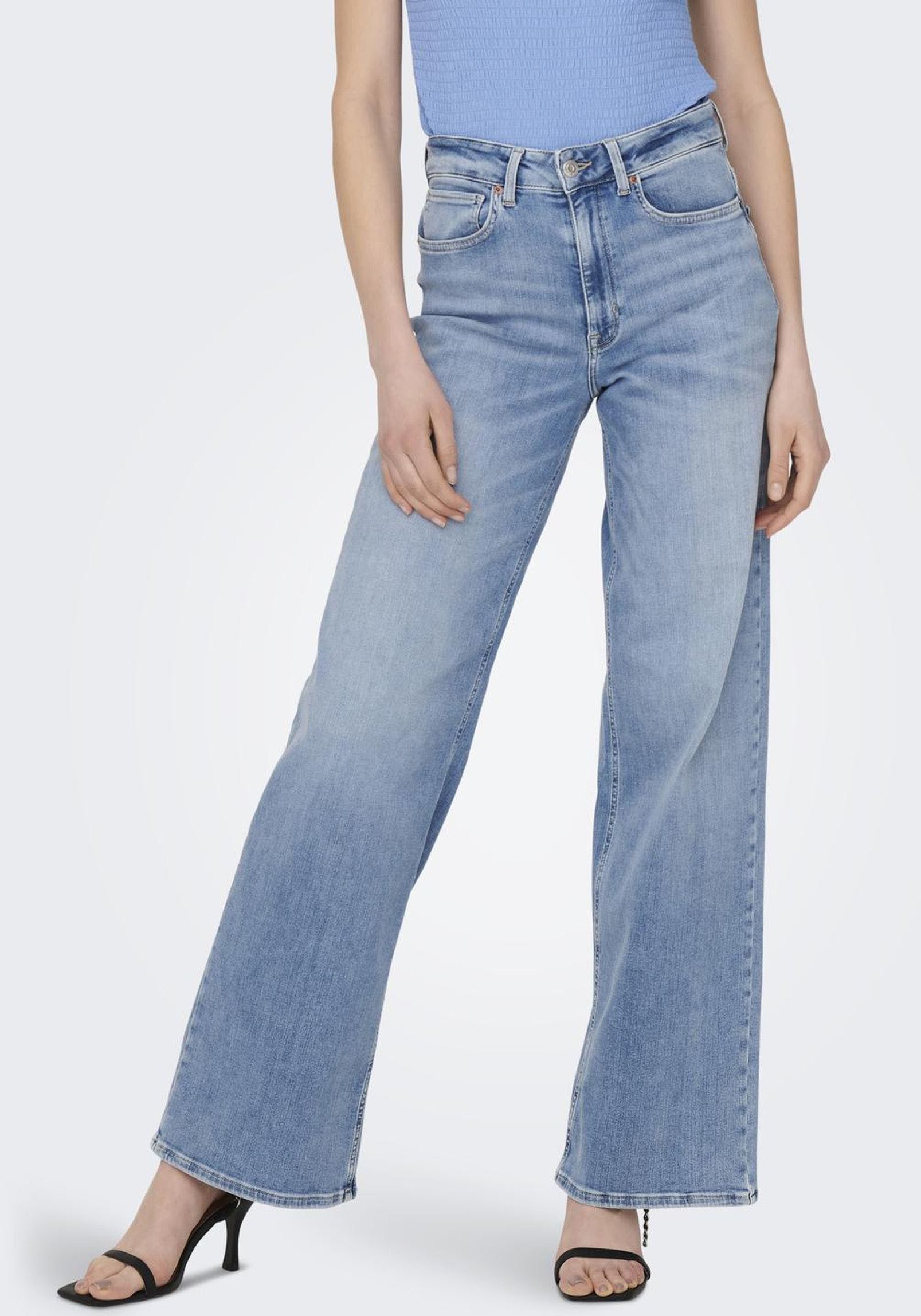 Only High-waist jeans ONLMADISON BLUSH HW WIDE DNM CRO371 NOOS