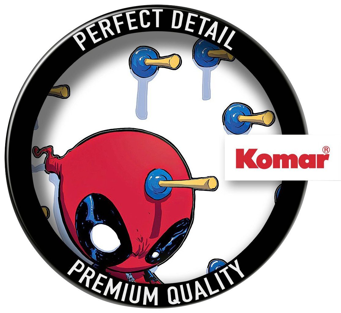 Komar Wandfolie Deadpool Shootout - afm. 50 x 70 cm zelfklevend, wandstickers, kinderkamer (19-delig)