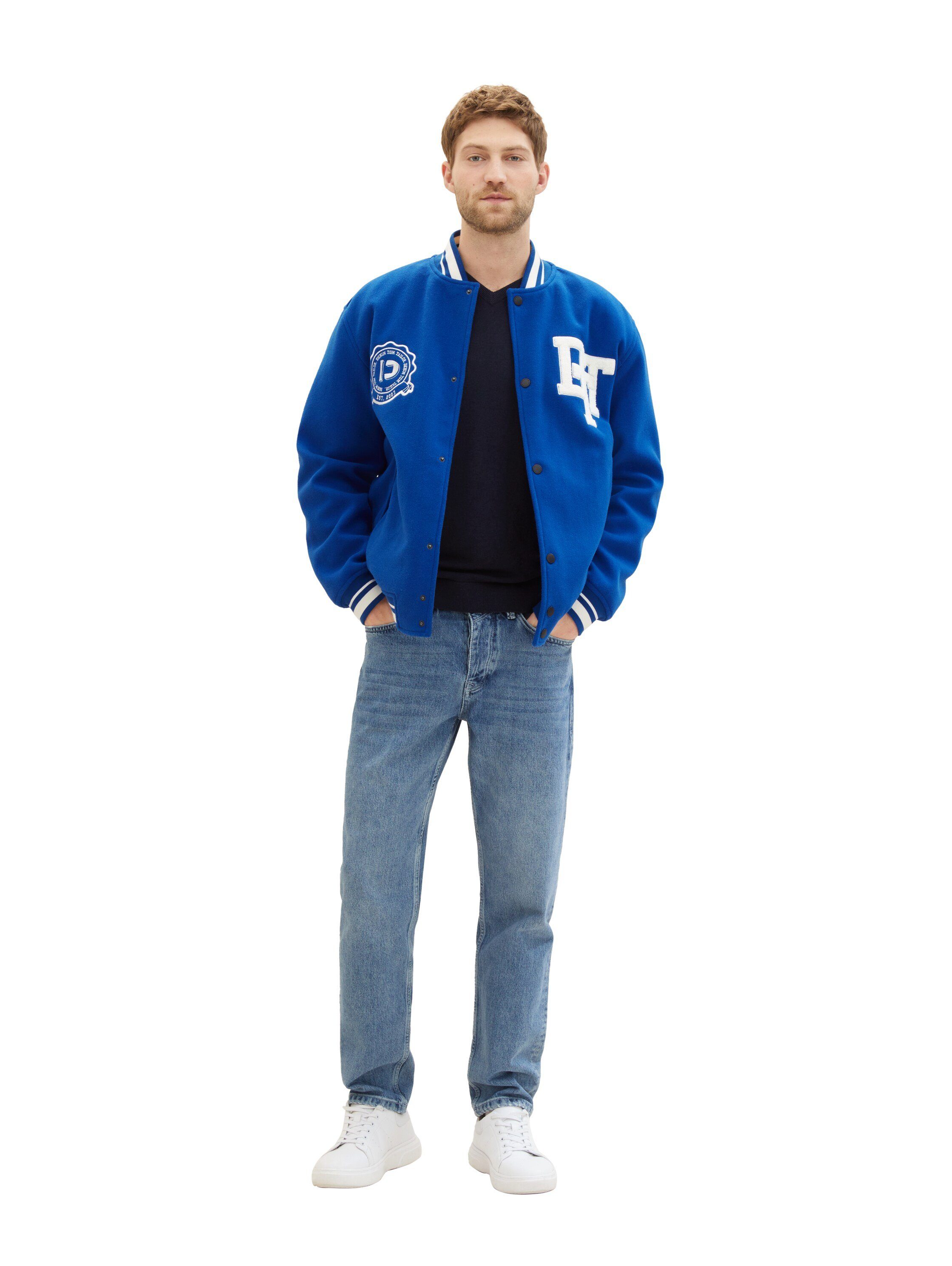 Tom Tailor Trui met V-hals met klein logoborduursel
