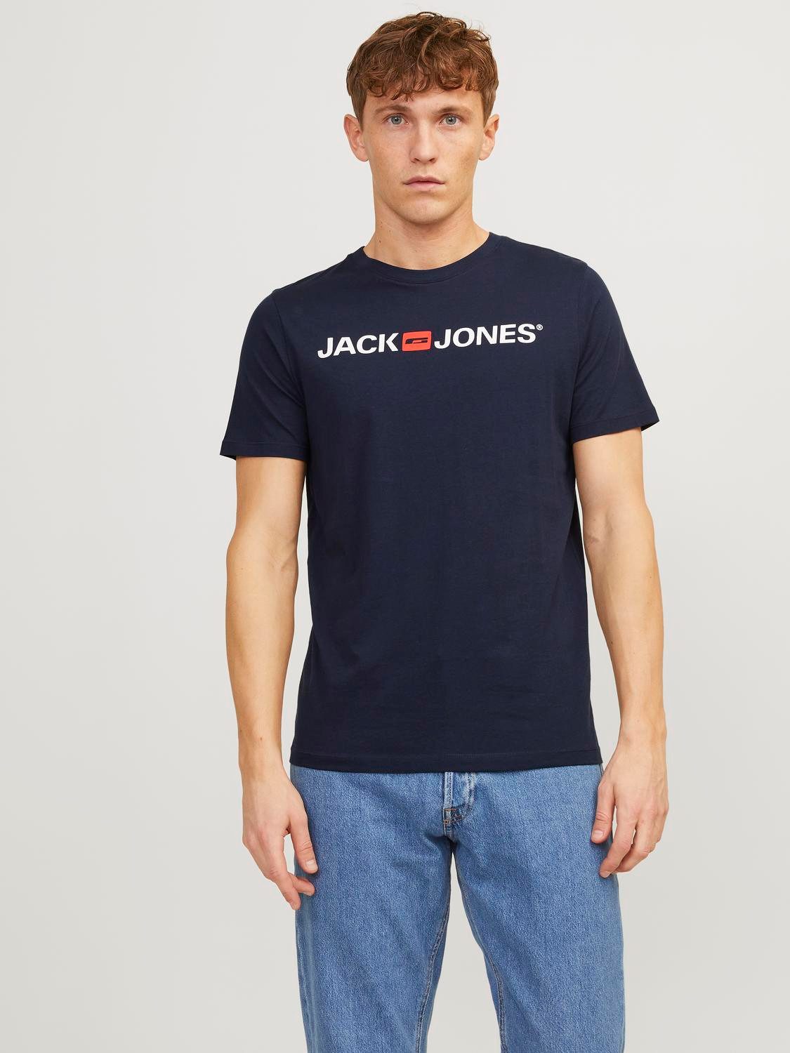 Jack & Jones Shirt met ronde hals JJECORP LOGO TEE SS CREW NECK 3PKMP NOOS (3-delig, Set van 3)