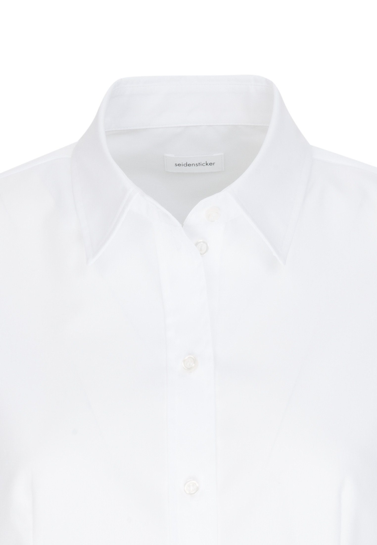 seidensticker Overhemdblouse Zwarte roos Lange mouwen kraag uni
